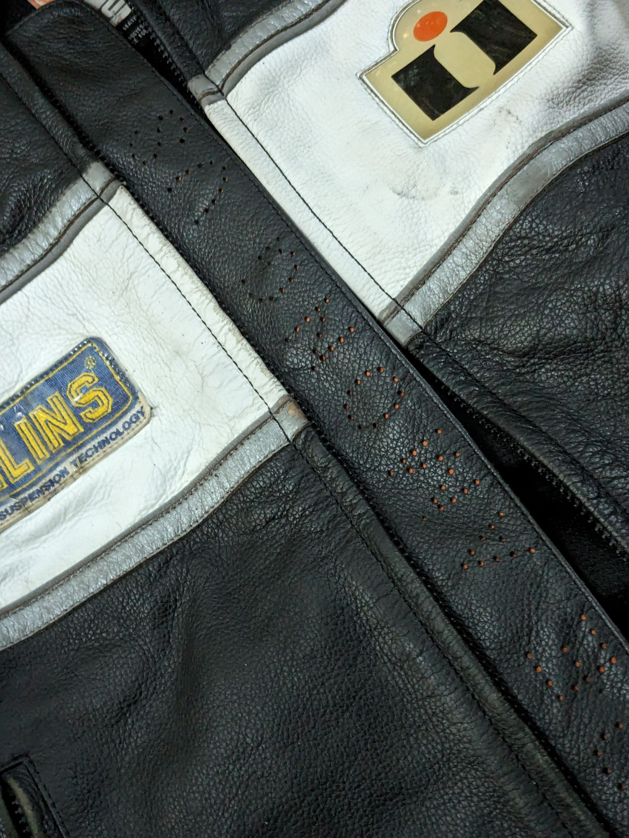 Genuine Leather Vintage Motorcycle Leather Biker Jacket Black White Y2K Size US L / EU 52-54 / 3 - 13 Thumbnail