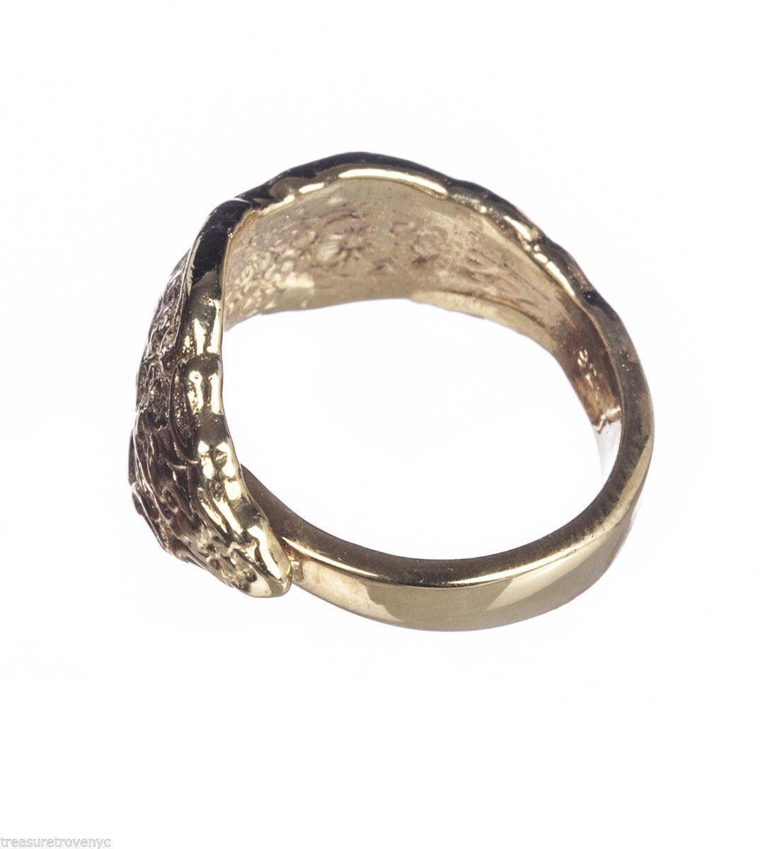 Designer 18 kt Gold Vermeil Sterling Silver Ornate Spoon Silver Ring Size ONE SIZE - 5 Thumbnail