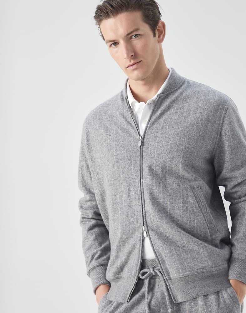 Brunello Cucinelli o1w1db10924 Cardigan Sweatshirt in Natural Size US XXL / EU 58 / 5 - 1 Preview