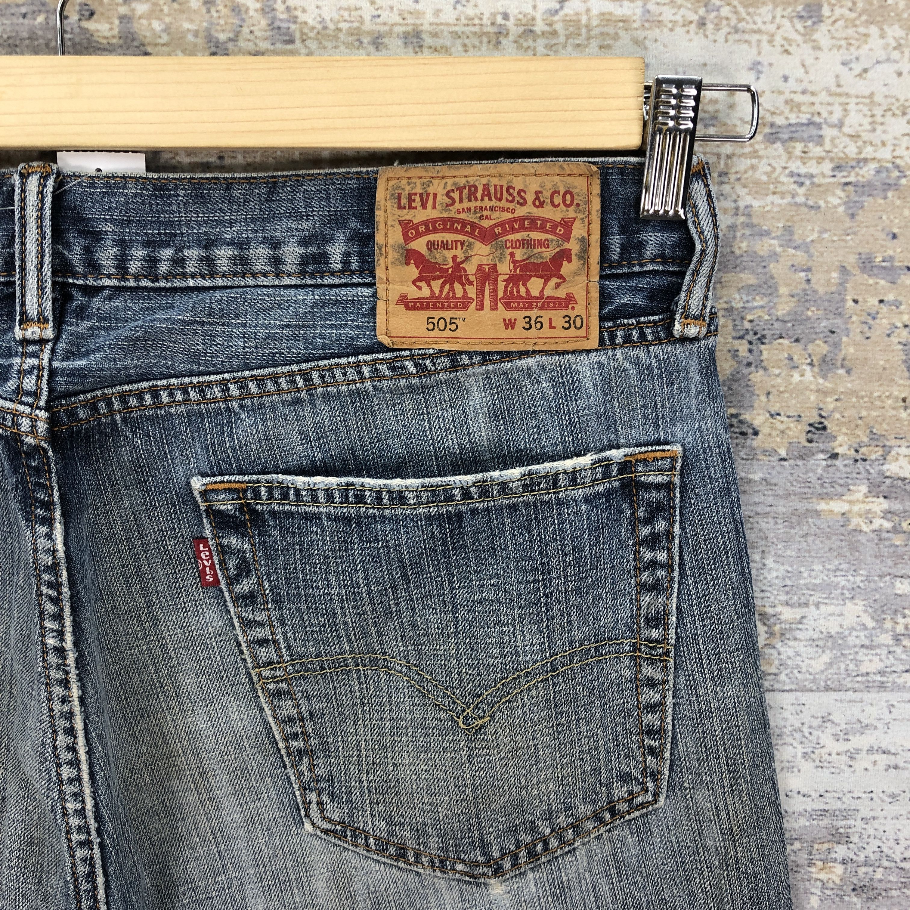 Levi's × Vintage Vintage Y2K Levis 505 Faded Jeans Dirty Levi's Ripped Denim Size US 36 / EU 52 - 5 Thumbnail