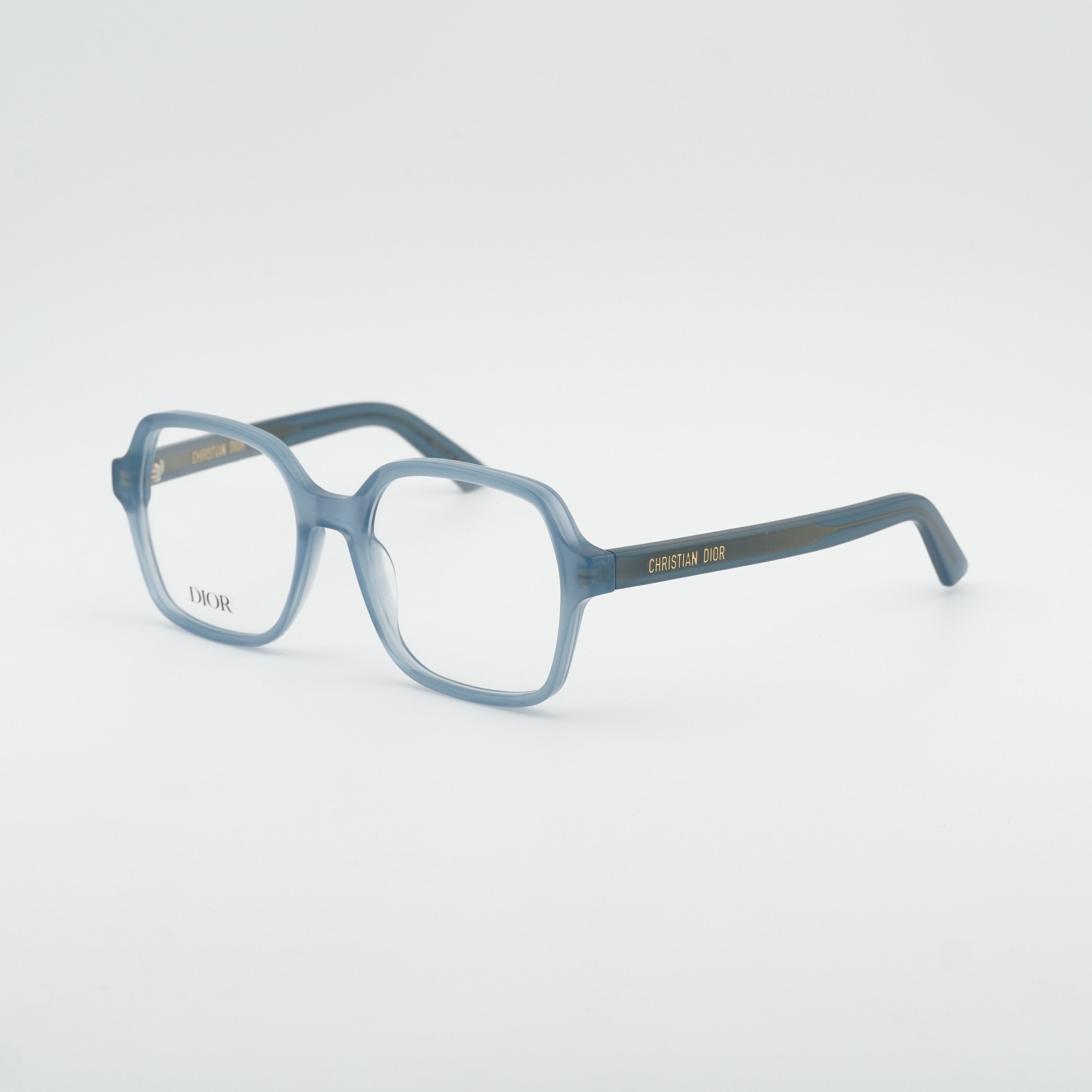 Dior Dior DIORMIDNIGHT O S1I 8000 Eyeglasses Shiny Light Blue 53m Size ONE SIZE - 1 Thumbnail
