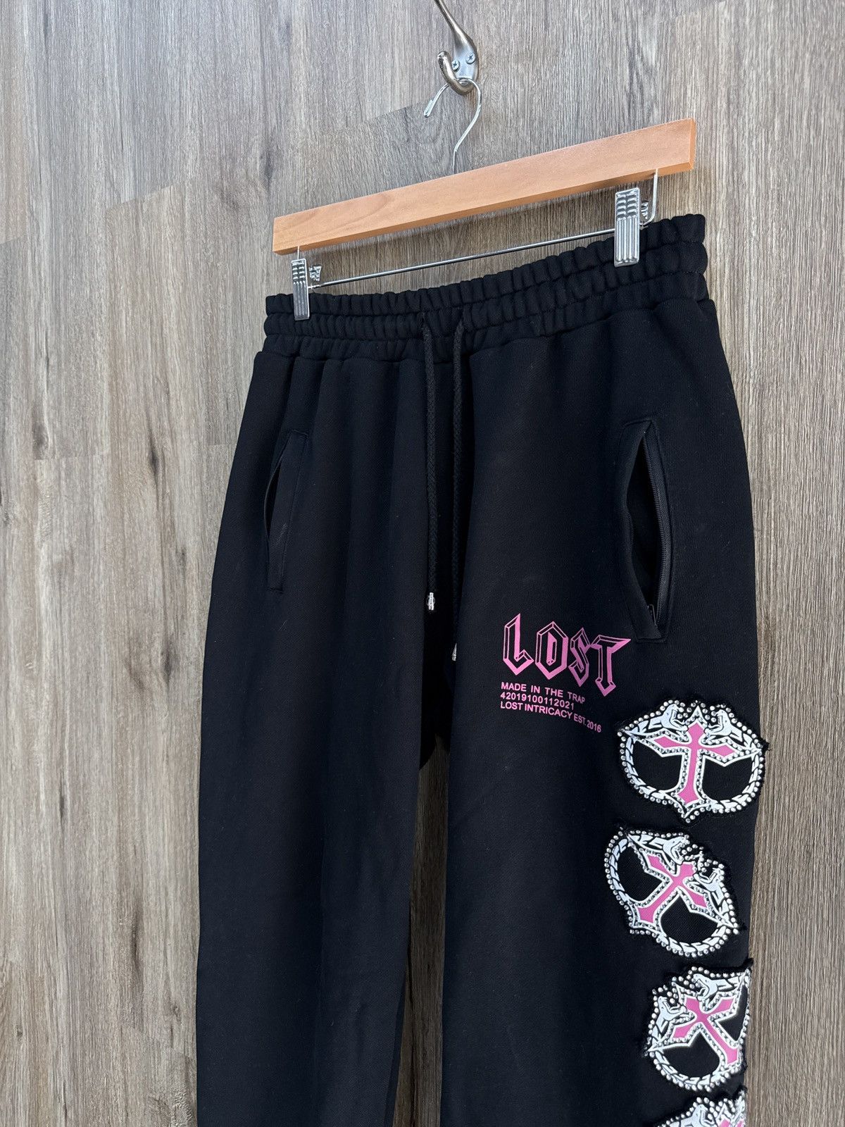 LOST INTRICACY Lost Intricacy Black Sweatpants Size US 32 / EU 48 - 3 Thumbnail