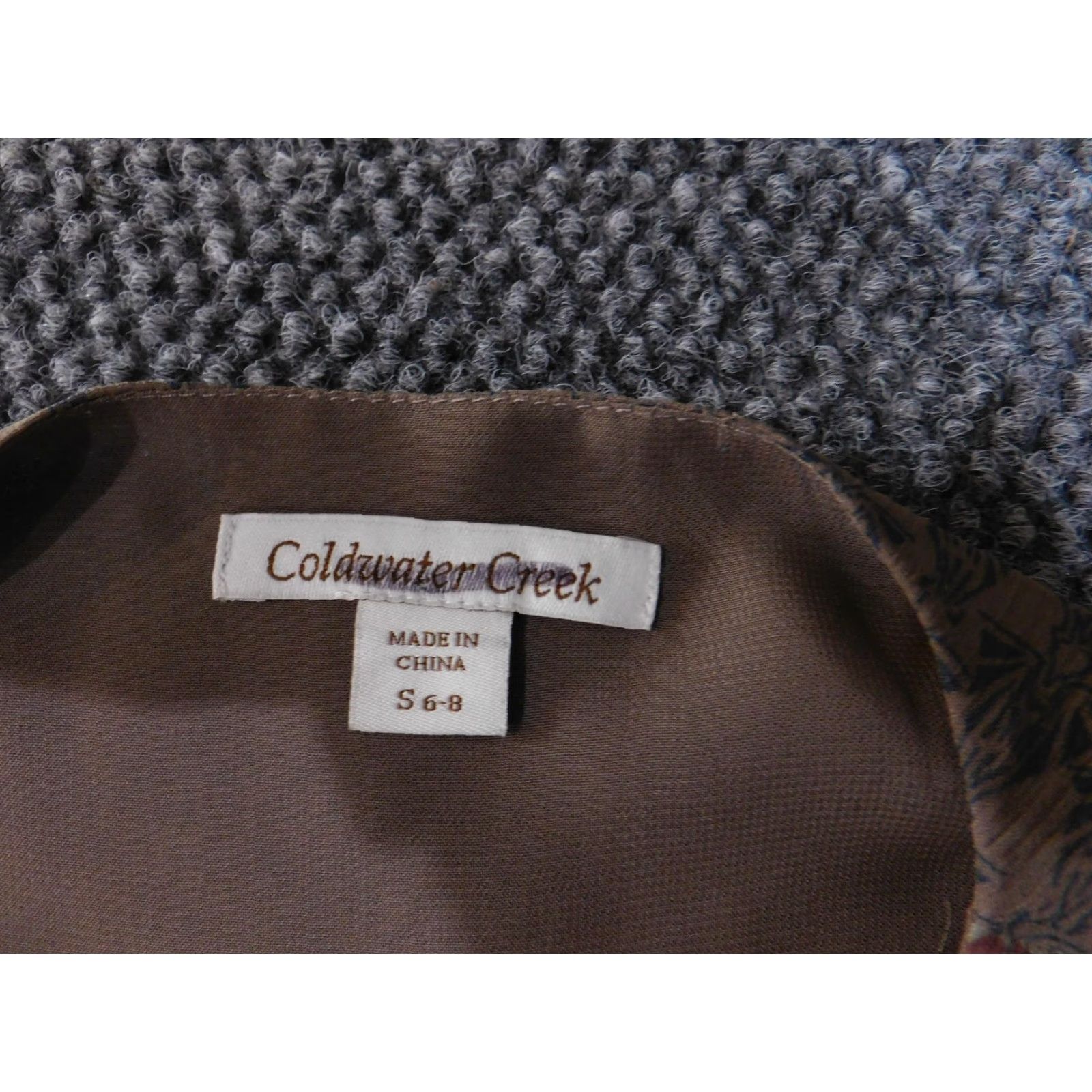 Coldwater Creek Coldwater Creek Blouse Womens Small 6 8 Brown Sheer Long Sleeve Patterned Top Geometric Size S / US 4 / IT 40 - 6 Thumbnail
