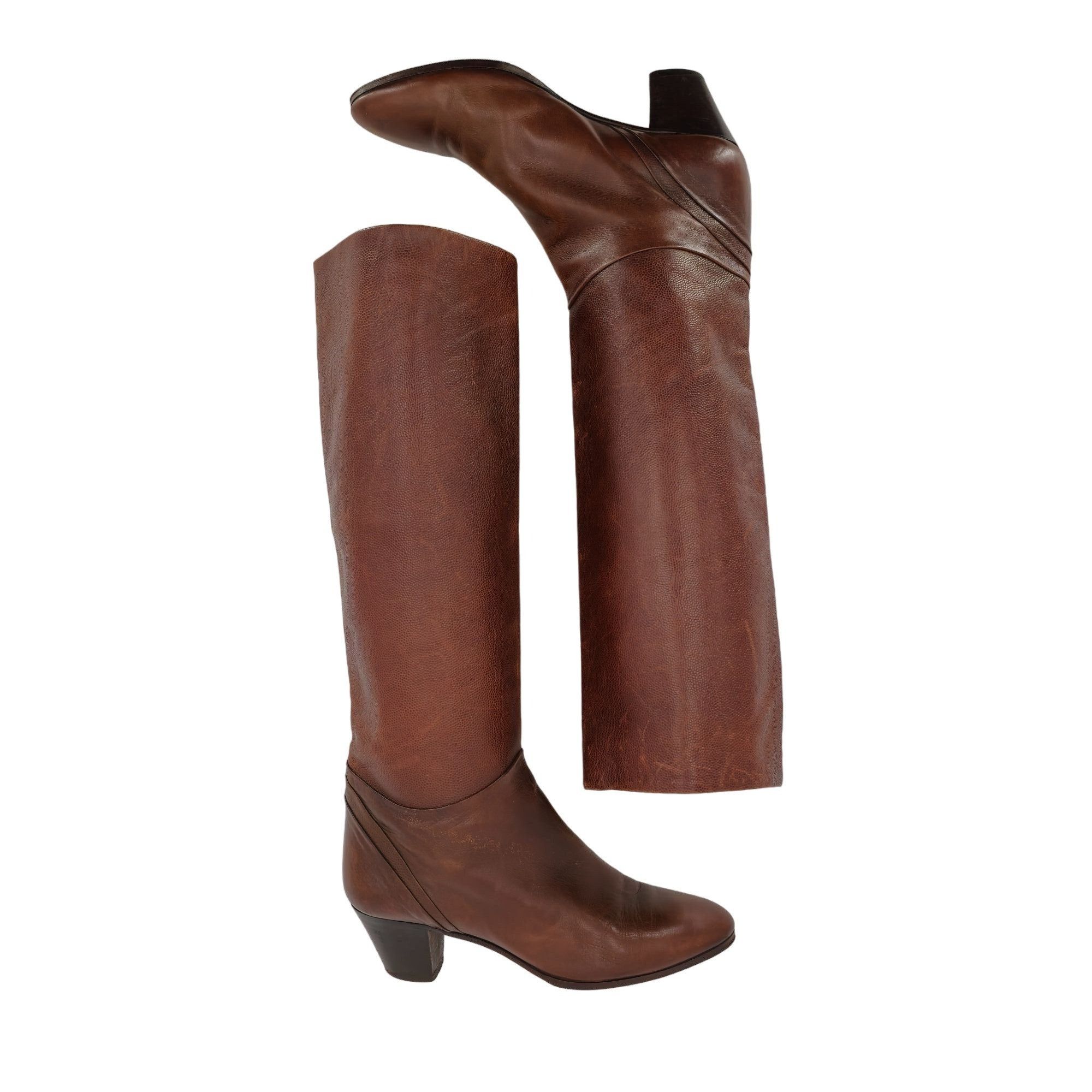 Bally Vintage Italian Calfskin Bally Womens Size 7.5M Brown Soft Size US 7.5 / IT 37.5 - 3 Thumbnail
