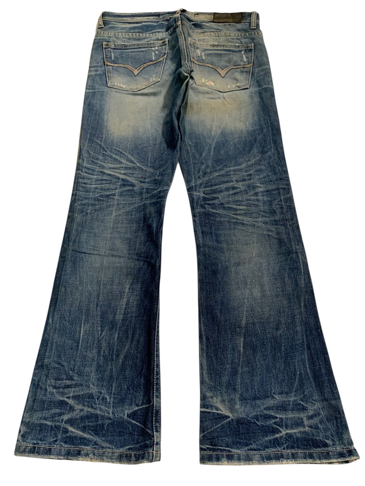 GOSTAR DE FUGA FLARE JAMBANGEE RUSTY PUNK STYLE JAPANESE DISTRESSED DENIM Size US 34 / EU 50 - 1 Thumbnail