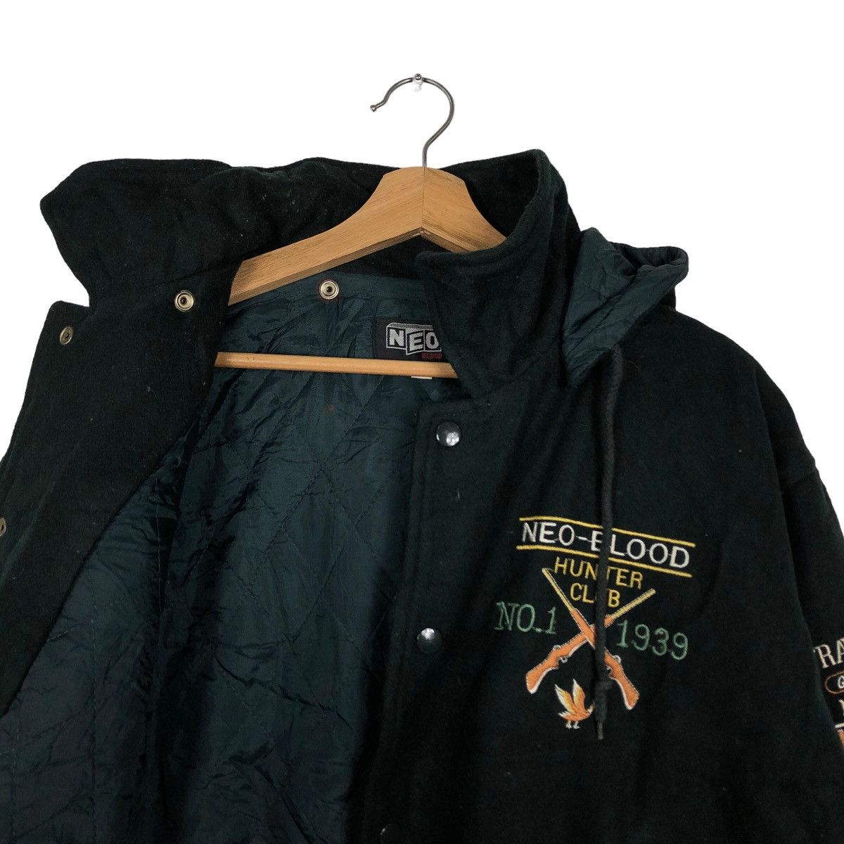 Japanese Brand 🔥90’s Wool Varsity Jacket Neo Blood Big Logo Spell Out Size US M / EU 48-50 / 2 - 11 Thumbnail