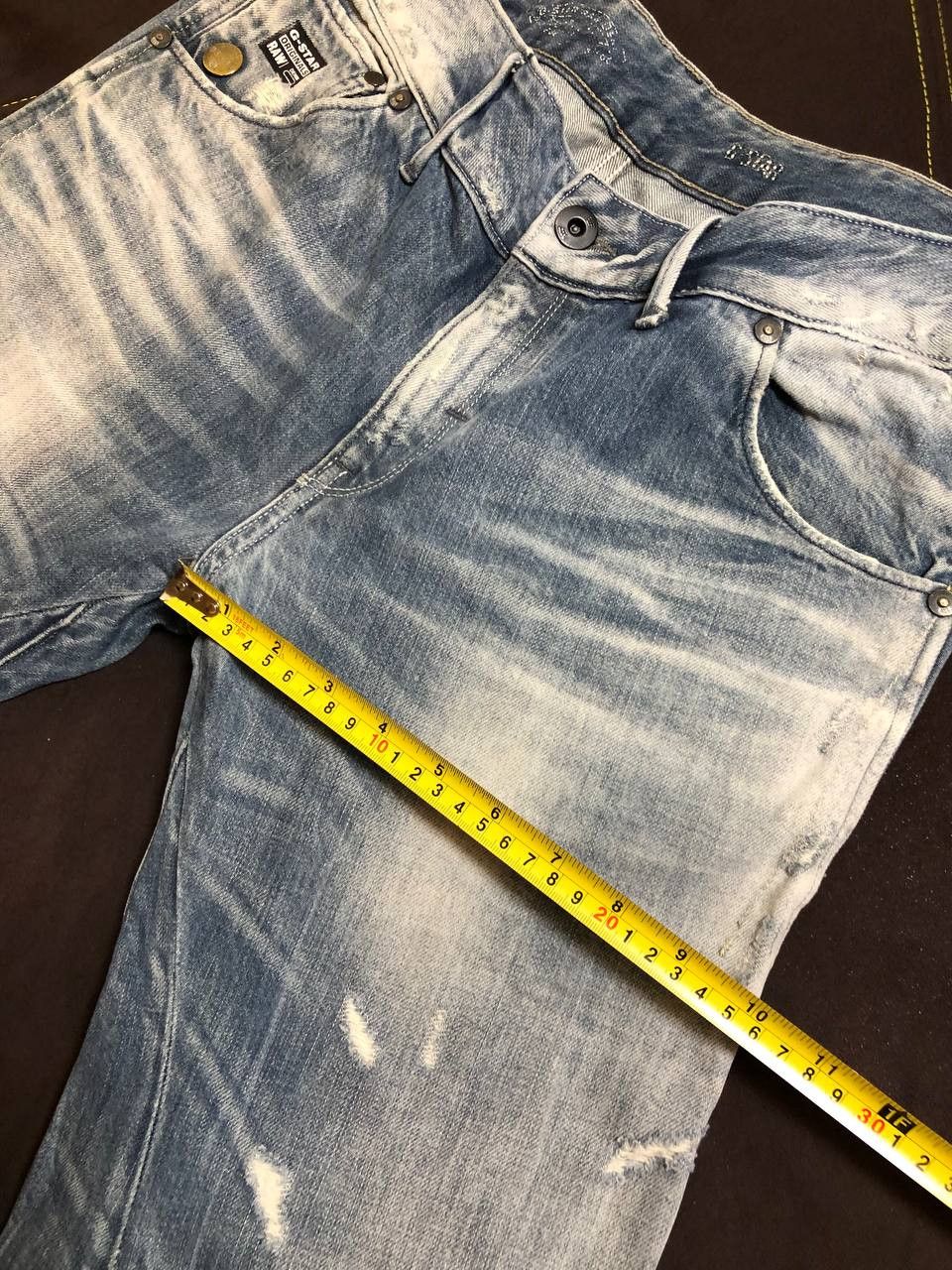 G-Star G-Star Raw Jeans Mens 3D Slim Button Fly Moto Denim Size US 29 - 13 Thumbnail