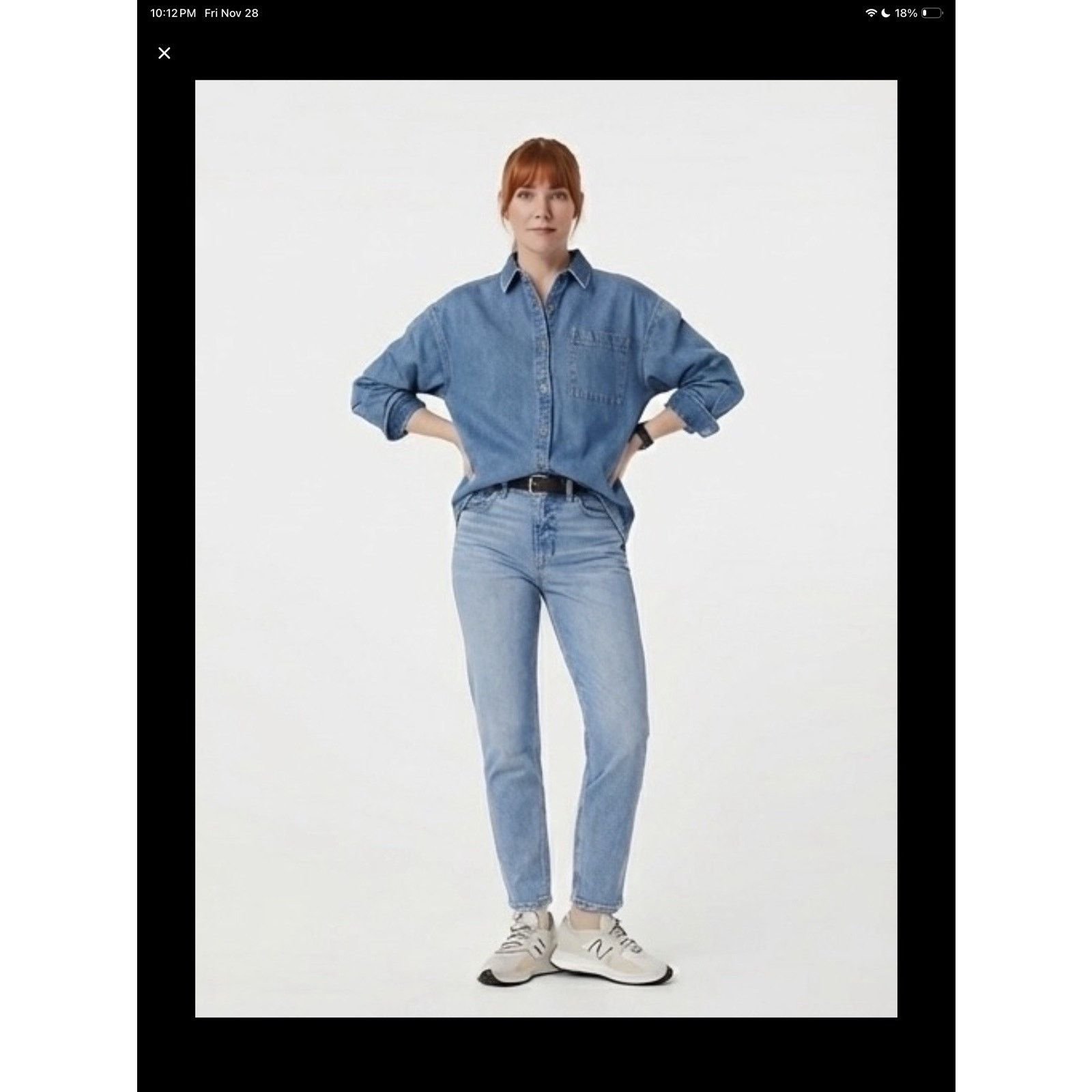 Old Navy Old Navy Medium Tall Oversized Boyfriend Denim Shirt NWT Size M / US 6-8 / IT 42-44 - 1 Thumbnail
