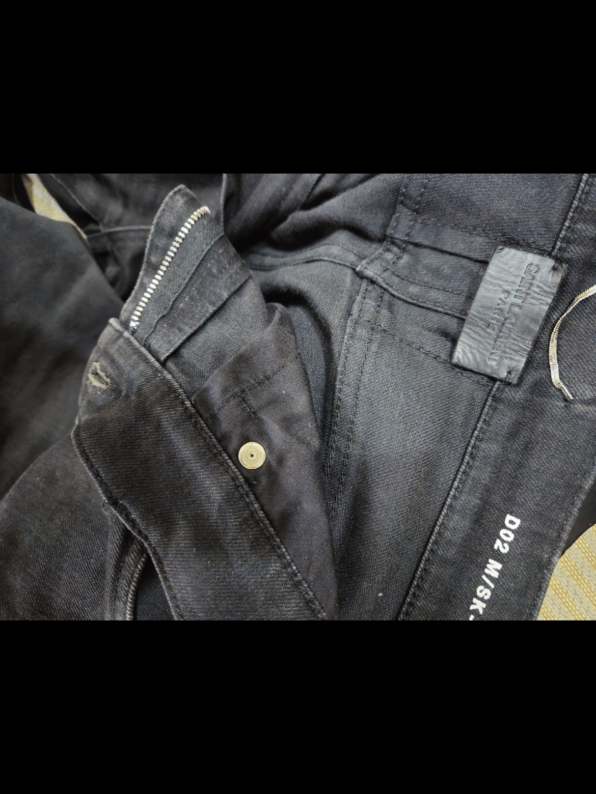 Saint Laurent Paris Saint Laurent Paris Leather Joint D02 Denim Size US 33 - 5 Thumbnail