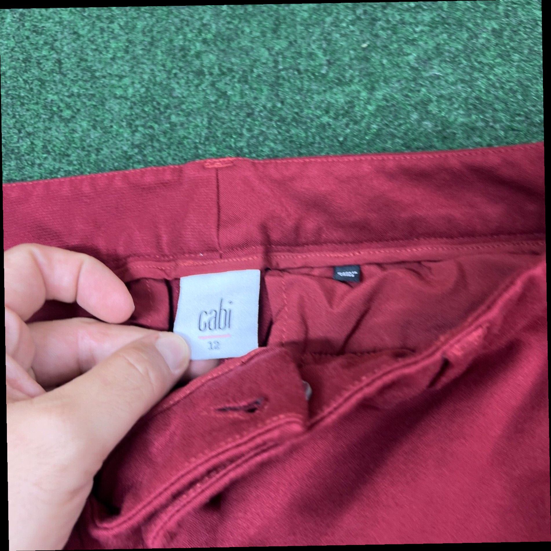 Vintage CABI Cropped Wide-Leg Pants Burnt Brick Red Size 12 32x24 Size 34" / US 12 / IT 48 - 6 Thumbnail