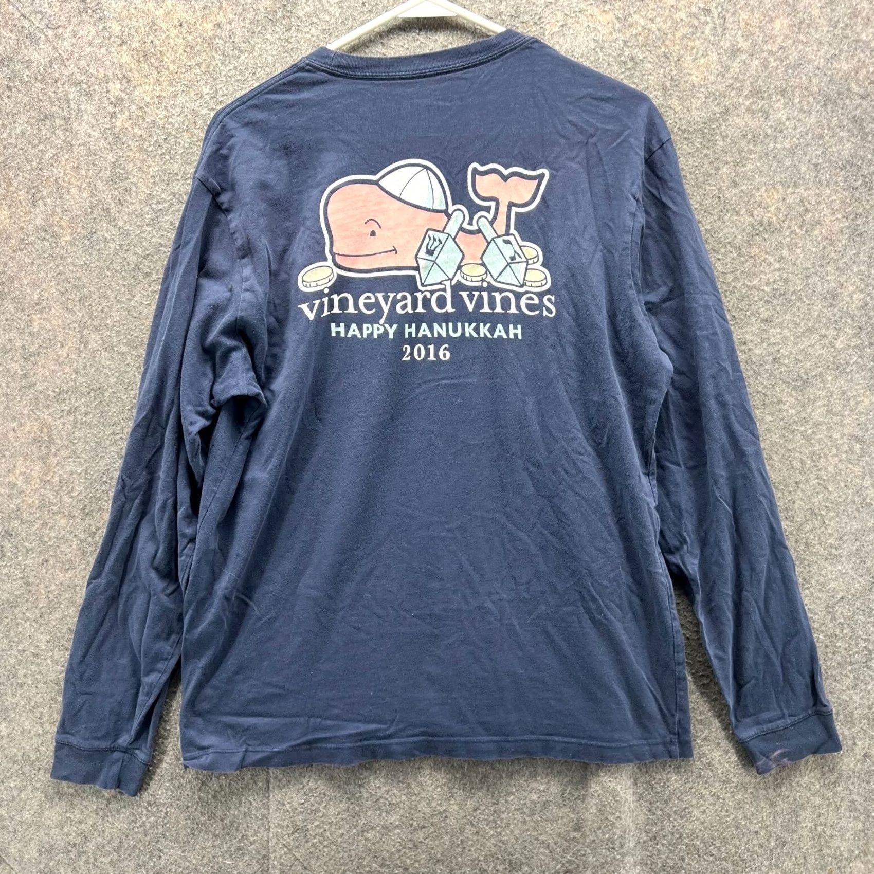 Vineyard Vines Vineyard Vines Shirt Mens Small Blue Long Sleeve Whale Pocket Crewneck Hanukkah Size US S / EU 44-46 / 1 - 2 Thumbnail