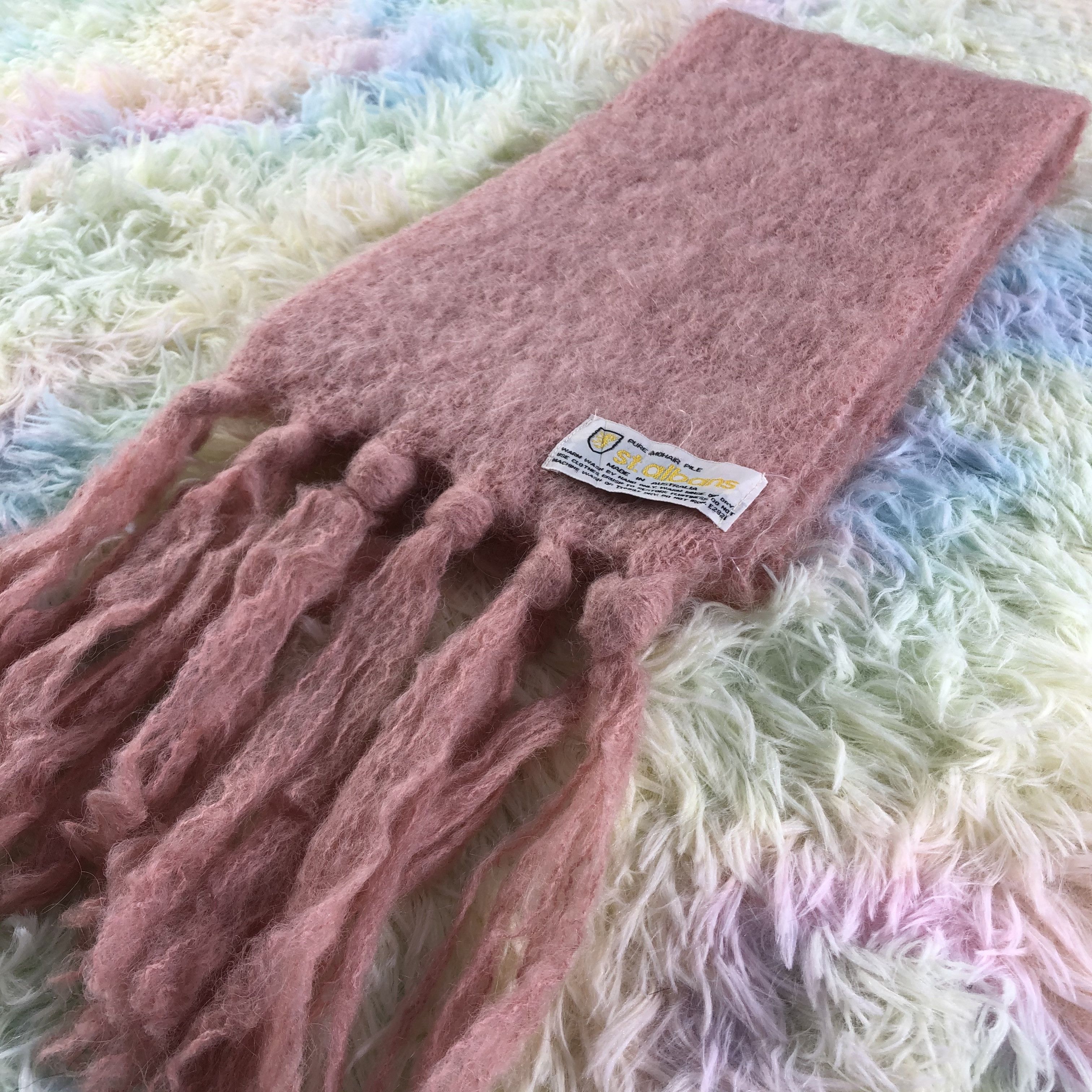 Vintage Mohair Scarf / Muffler / Neckwear - KM290 Size ONE SIZE - 3 Thumbnail