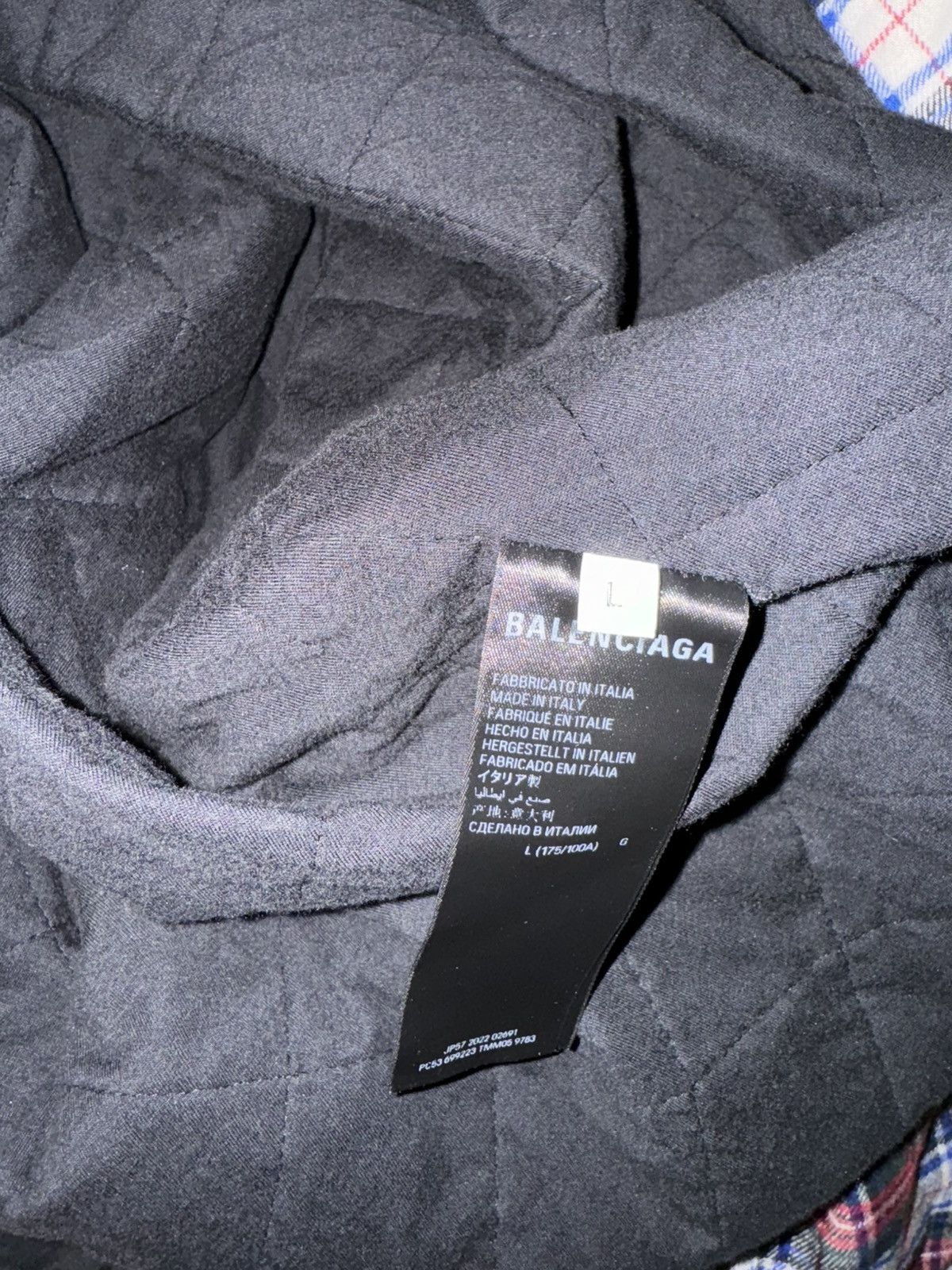 Balenciaga Hooded Flannel Jacket Size US L / EU 52-54 / 3 - 5 Thumbnail