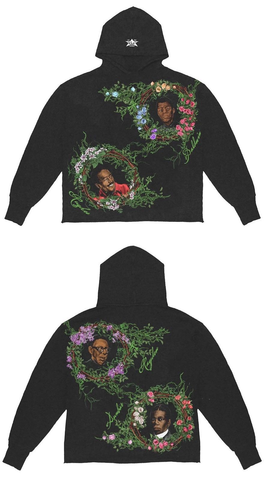 Barriers Barriers Powerful Black Men Black Floral Hoodie Sz XL Size US XL / EU 56 / 4 - 2 Thumbnail