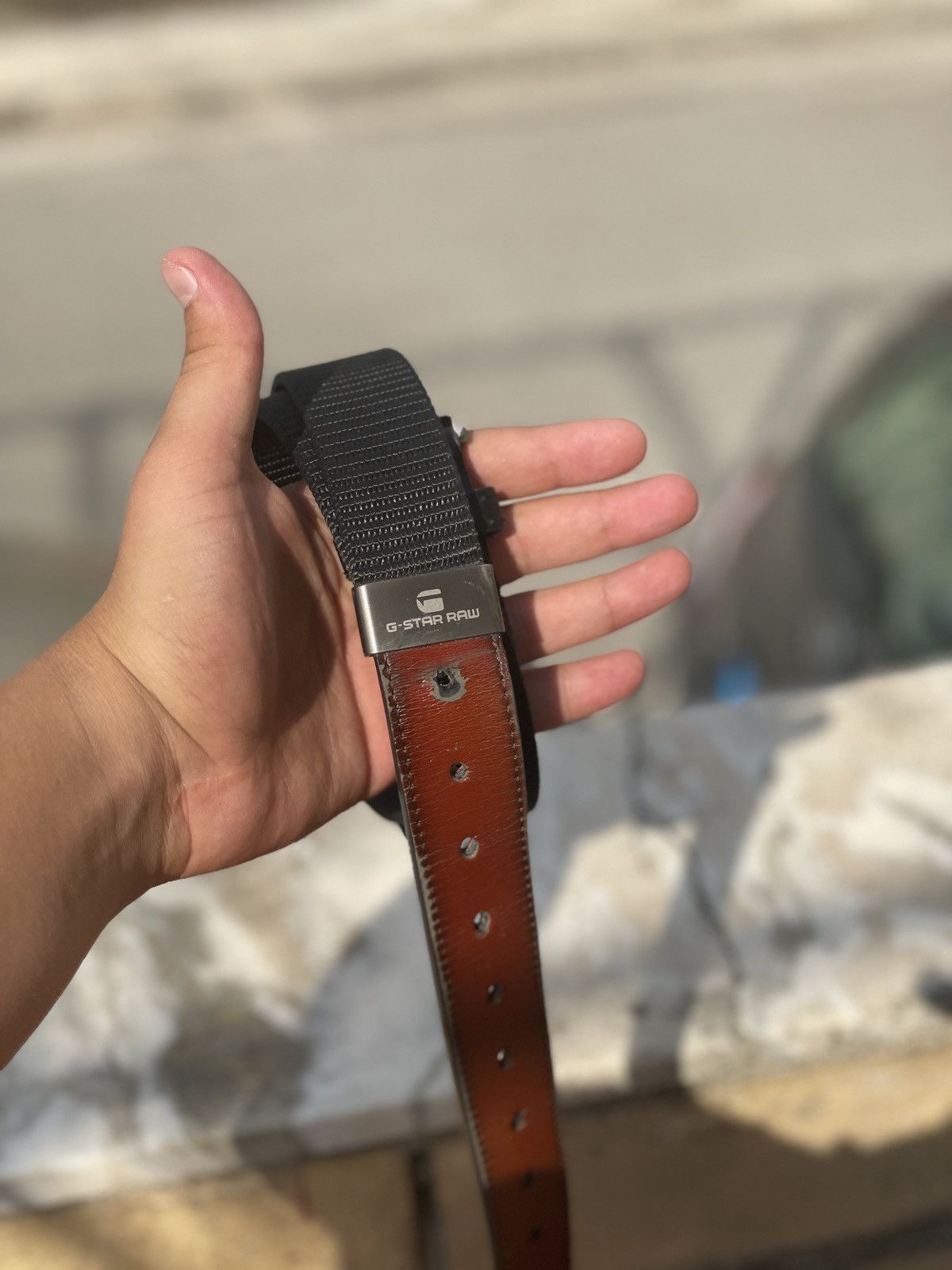 G-Star Men’s G-STAR RAW COMBINED COTTON LEATHER BELT Size ONE SIZE - 2 Thumbnail