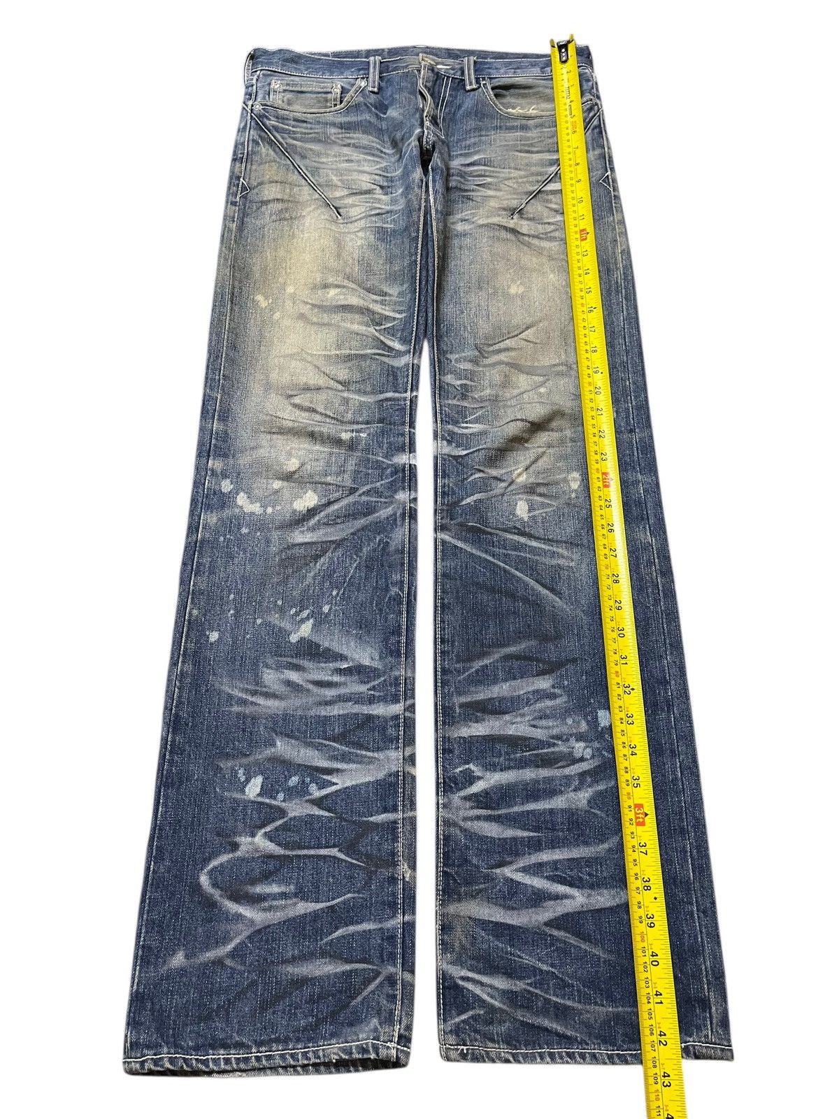 If Six Was Nine Vintage Japanese Brand Claw Mark Wash Style Jeans Size US 32 / EU 48 - 12 Thumbnail
