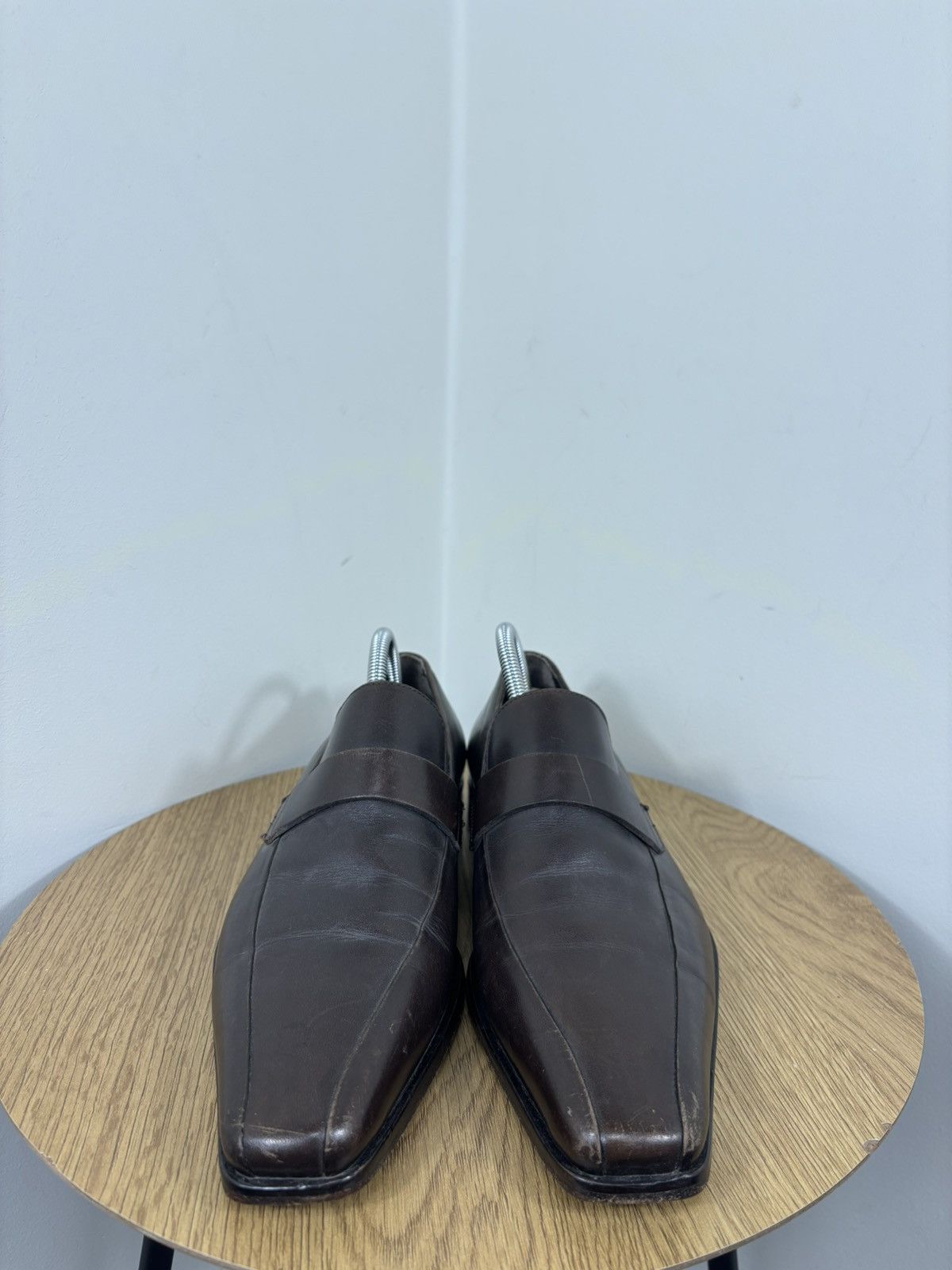 Hugo Boss Hugo Boss Men’s Brown Leather Venetian Loafers Dress Shoes Size US 8.5 / EU 41-42 - 7 Thumbnail