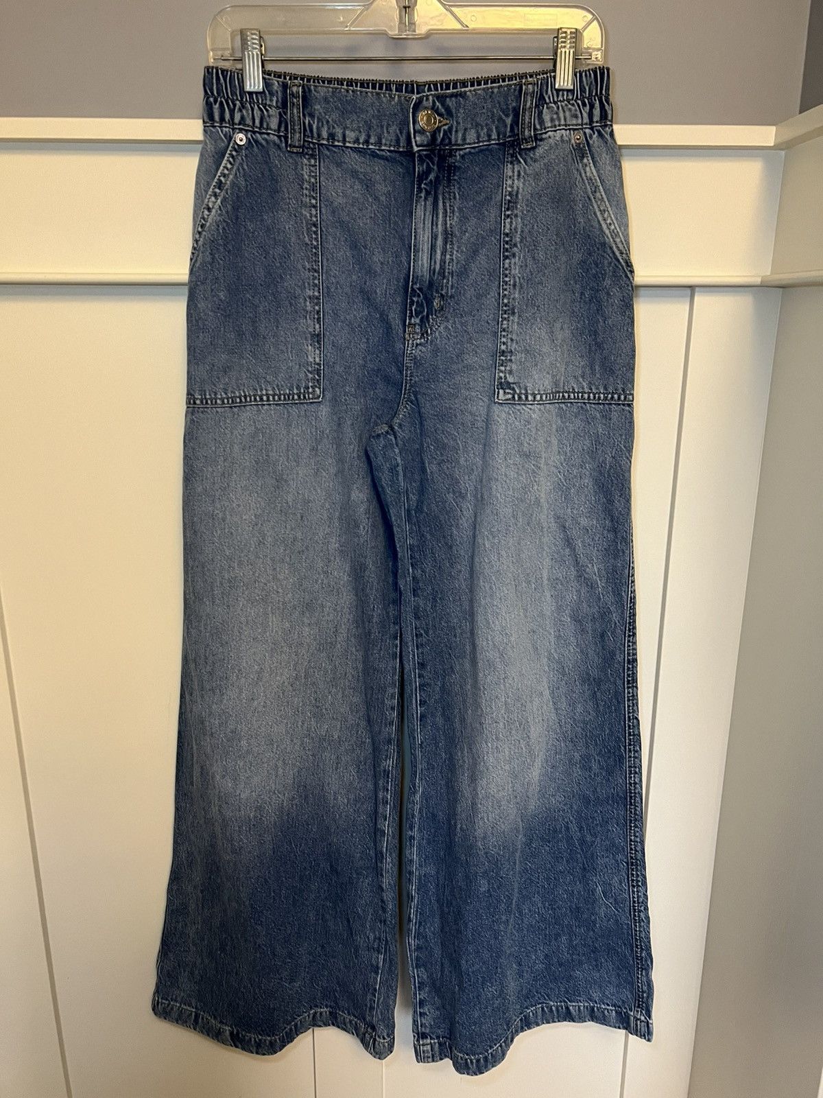 Garage Garage baggy wide leg flared blue jeans Size 27" / US 4 / IT 40 - 1 Thumbnail