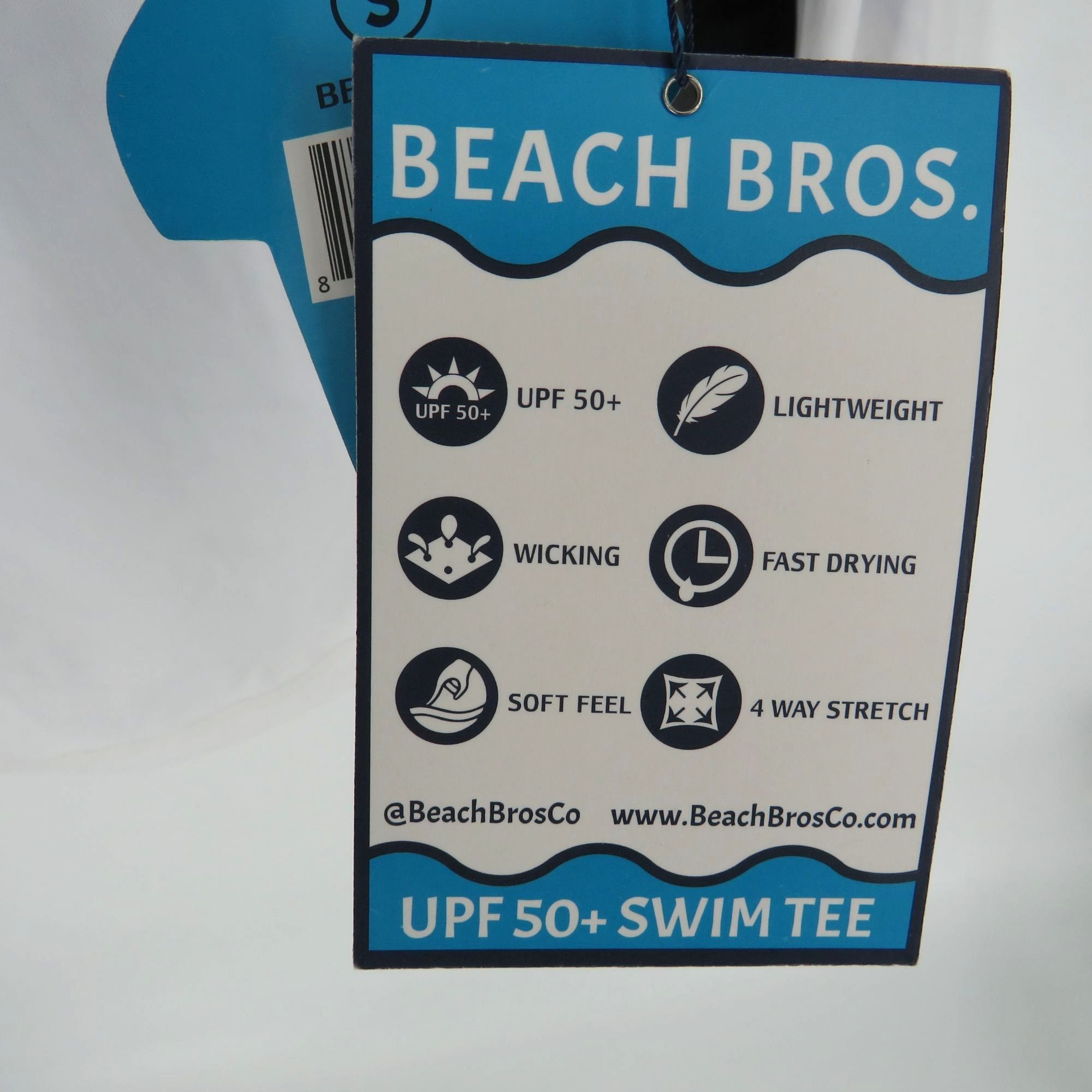 Other Beach Bros UPF 50+ Swim Tee White & Black Long Sleeve Small Size US S / EU 44-46 / 1 - 5 Thumbnail