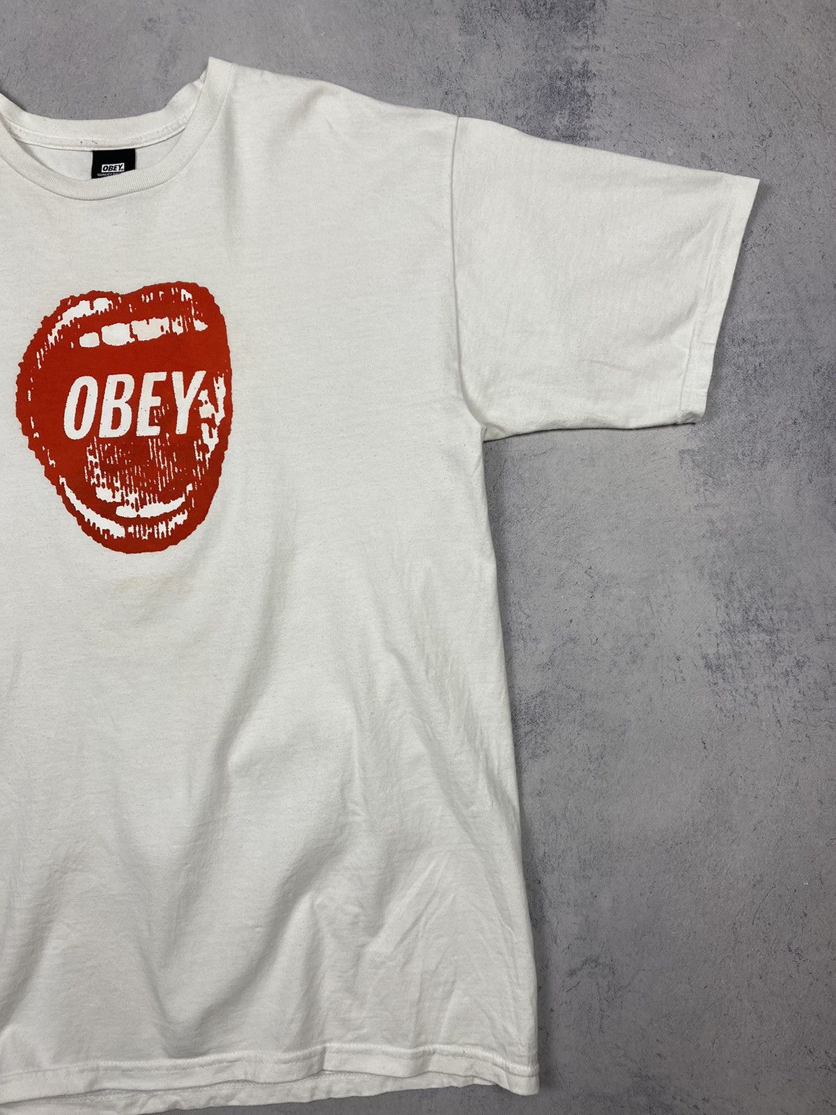 Obey Obey Big Logo White Cotton T Shirt Size L Streetwear Size US L / EU 52-54 / 3 - 4 Thumbnail