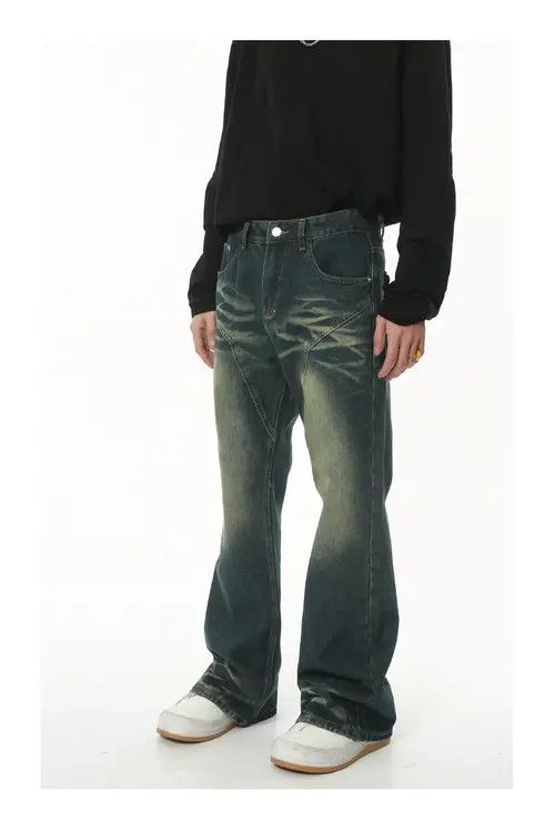 Other Vintage washed distressed flared straight jeans Size US 32 / EU 48 - 2 Thumbnail