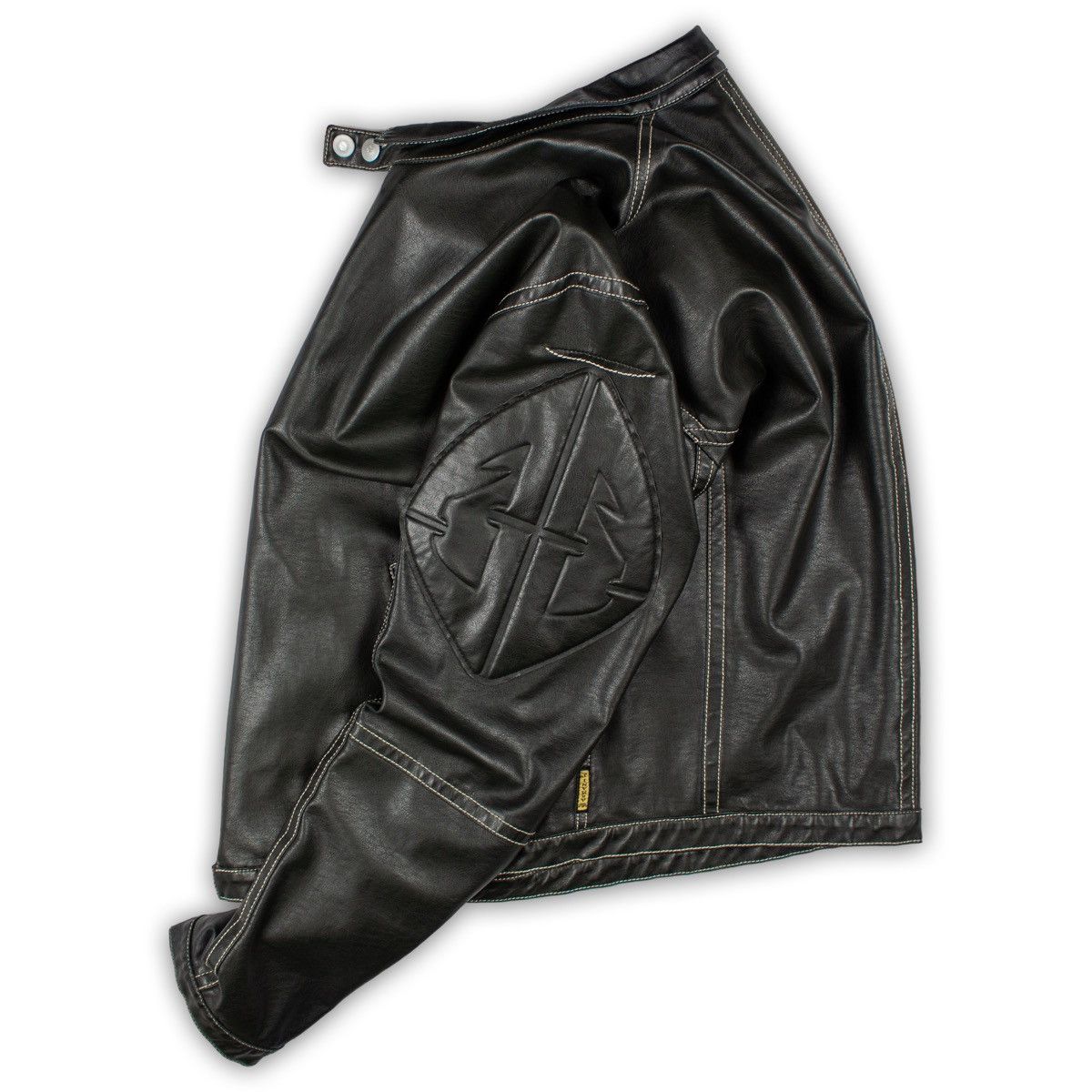 Armani Armani jeans Embossed Leather Biker Jacket Size US L / EU 52-54 / 3 - 3 Thumbnail