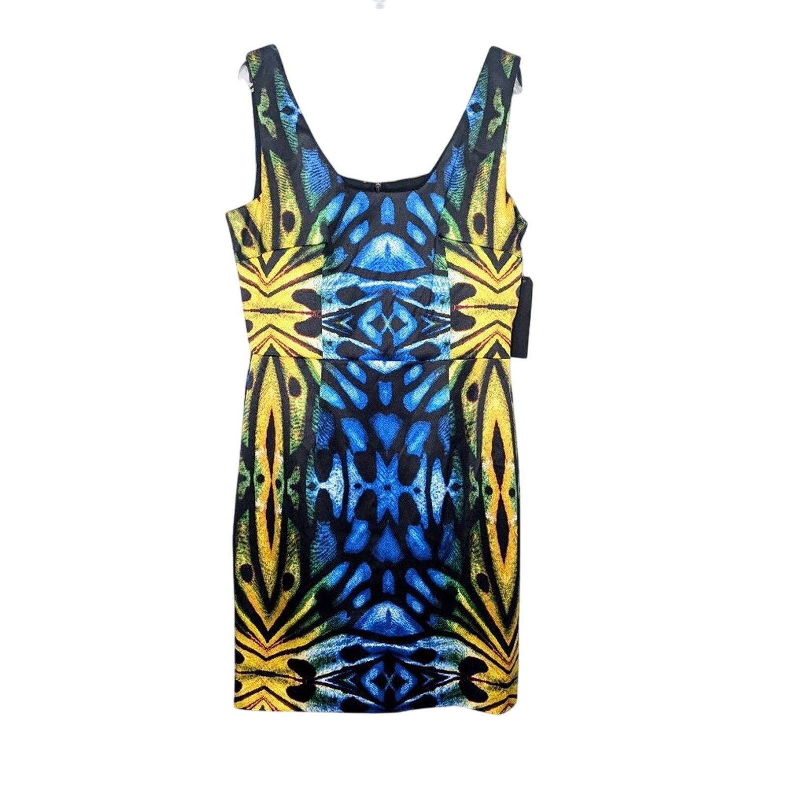Miss Sixty Miss Sixty Vintage Y2K Blue Yellow Abstract Print Mini Dress Size XL / US 12-14 / IT 48-50 - 1 Thumbnail