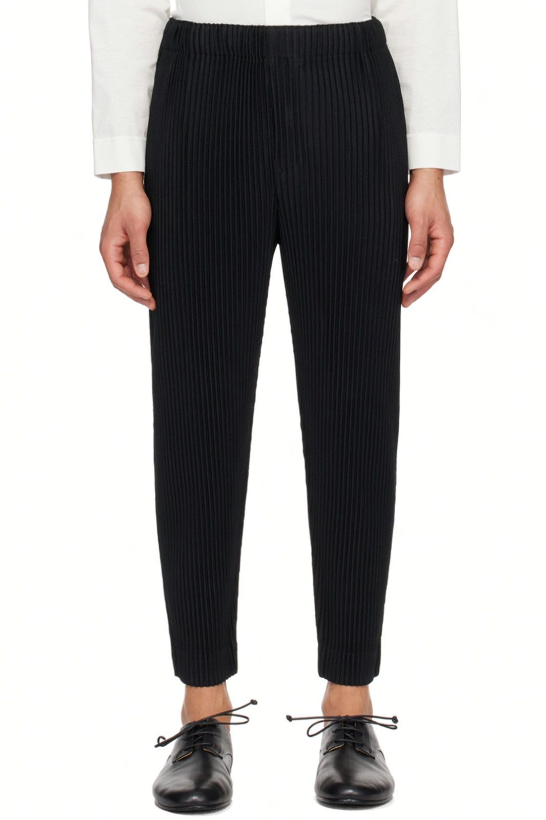 image of Homme Plisse Issey Miyake Pleated Trousers Black, Men's (Size 32)