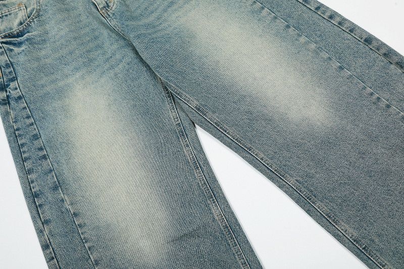 Vintage American retro men's loose casual washed jeans Size US 32 / EU 48 - 5 Thumbnail