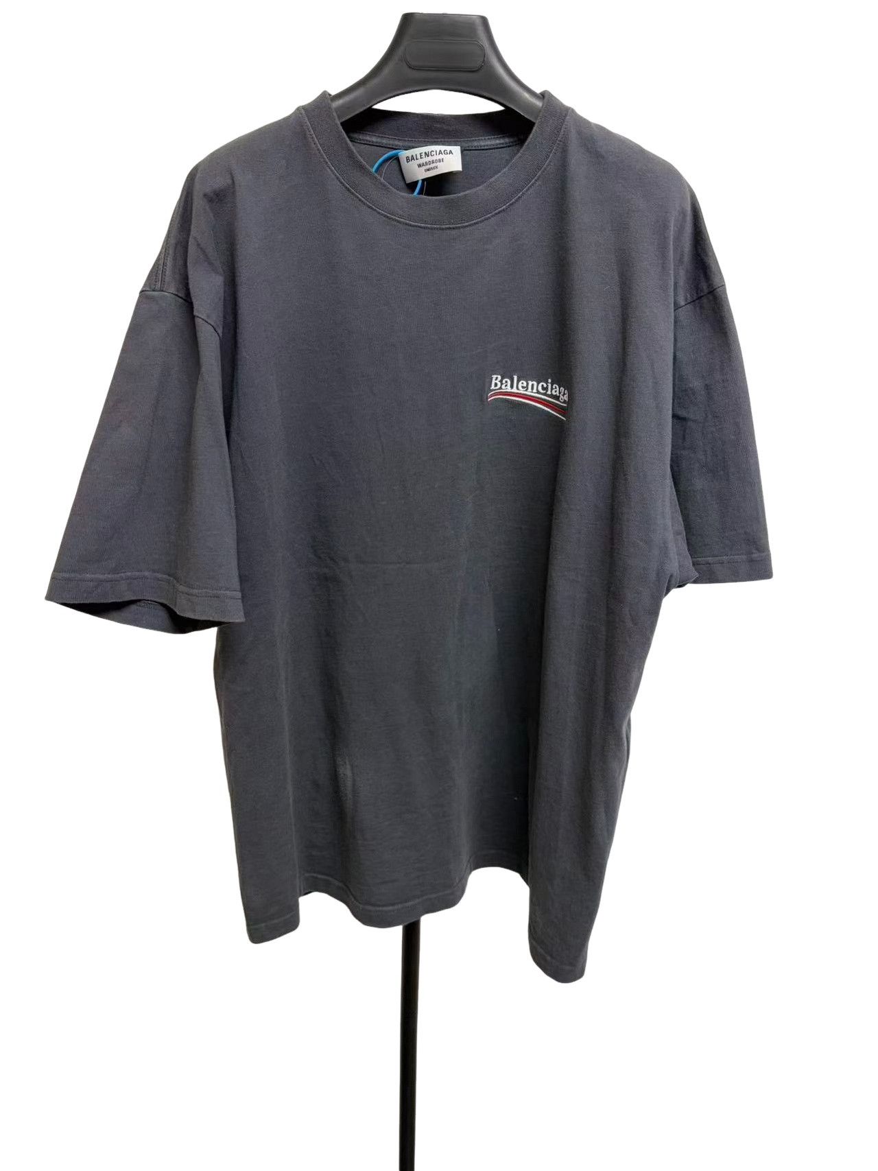 Balenciaga Balenciaga Political Campaign Logo T-Shirt Gray L Size US L / EU 52-54 / 3 - 1 Thumbnail