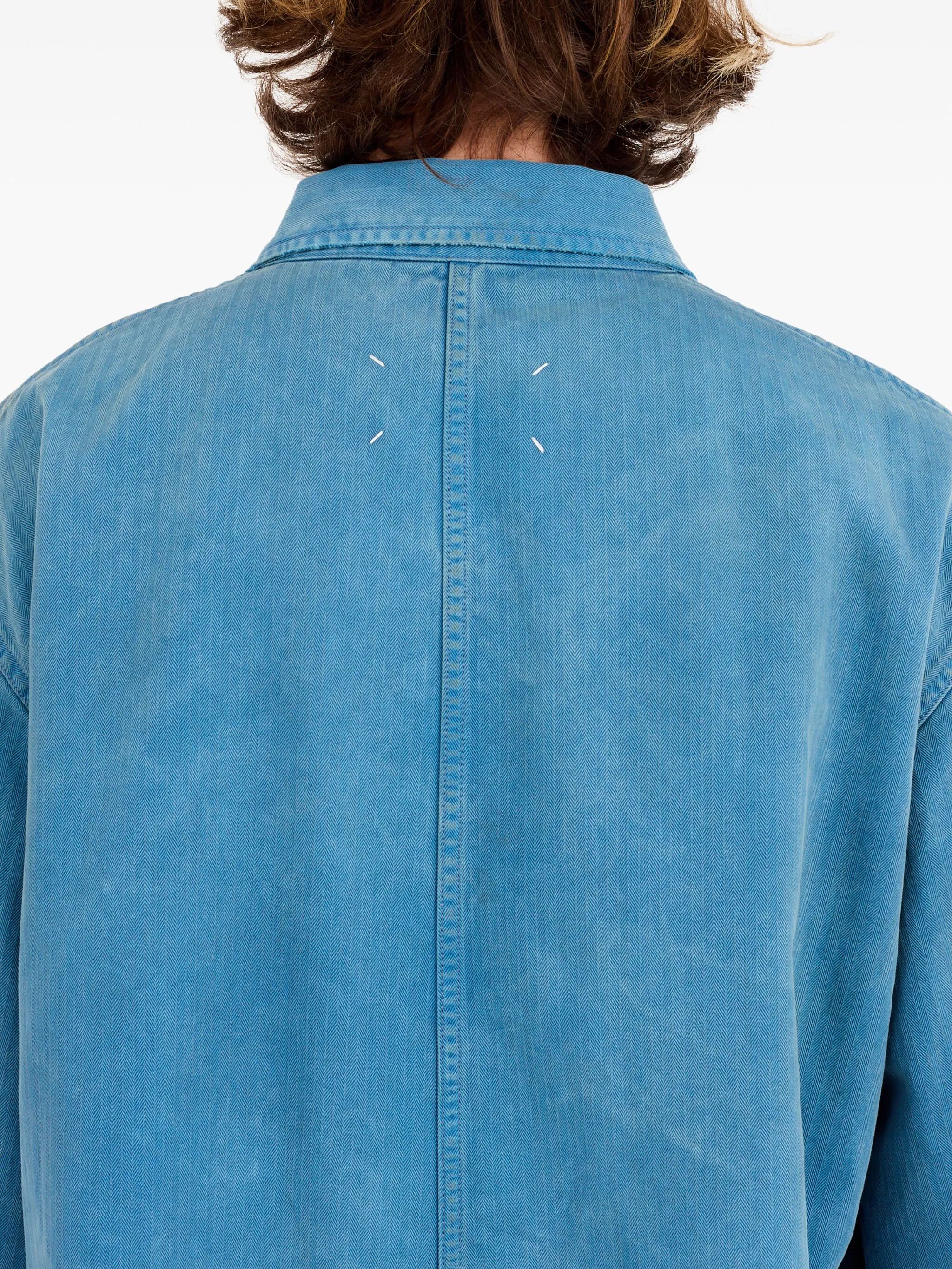 Maison Margiela o1w1db10226 Cotton Trench Coat in Light Blue Size US S / EU 44-46 / 1 - 7 Thumbnail