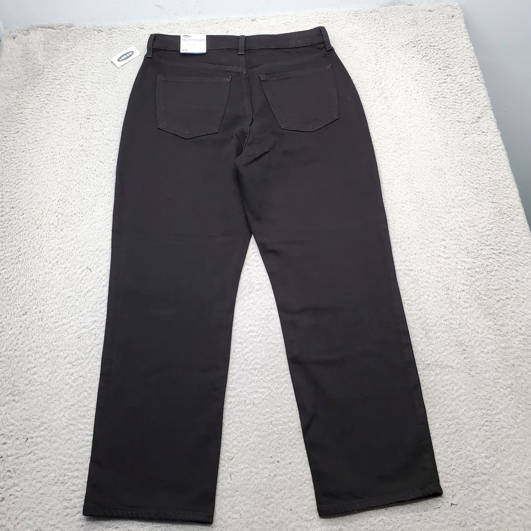 Old Navy Old Navy Jeans Womens 10 Black Stretch Slim Fit Straight Leg Extra High Rise Jeans Womens 10 Black Stretch Slim Fit Straight Vintage: No Size 32" / US 10 / IT 46 - 2 Thumbnail