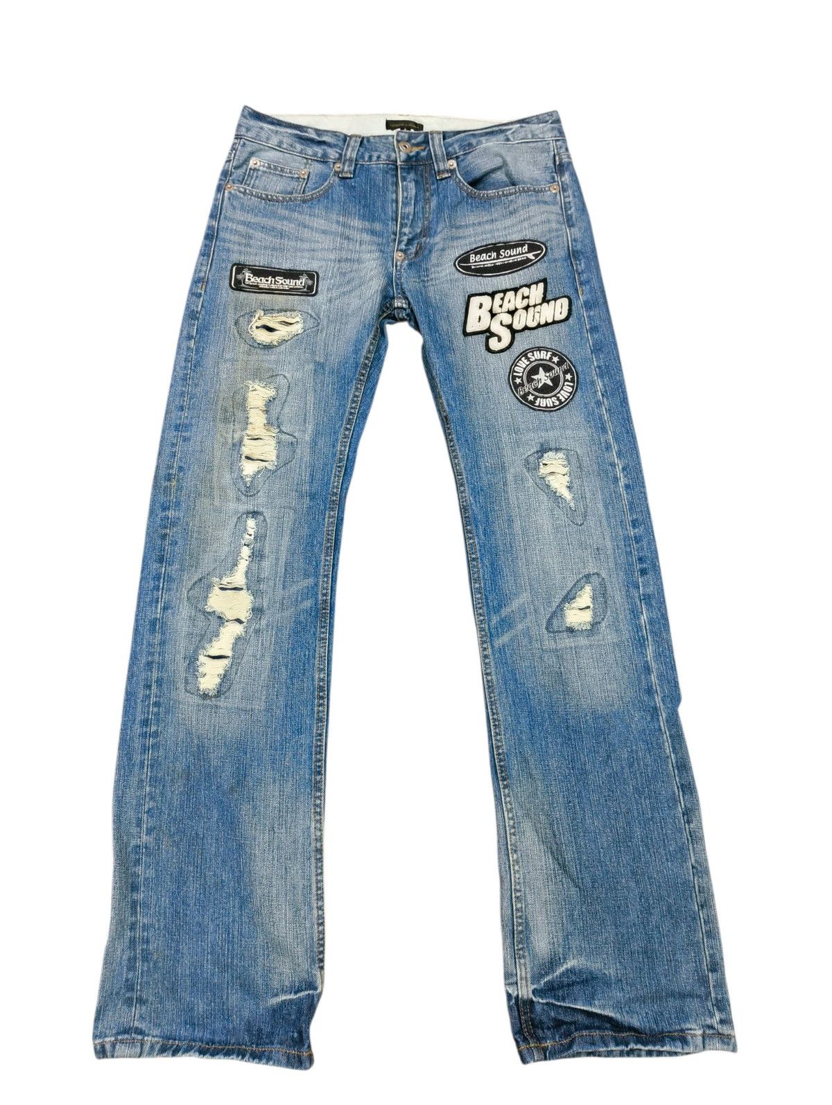 If Six Was Nine Japanese brand Beach Sound Distressed surf-themed patches Size US 33 - 1 Thumbnail