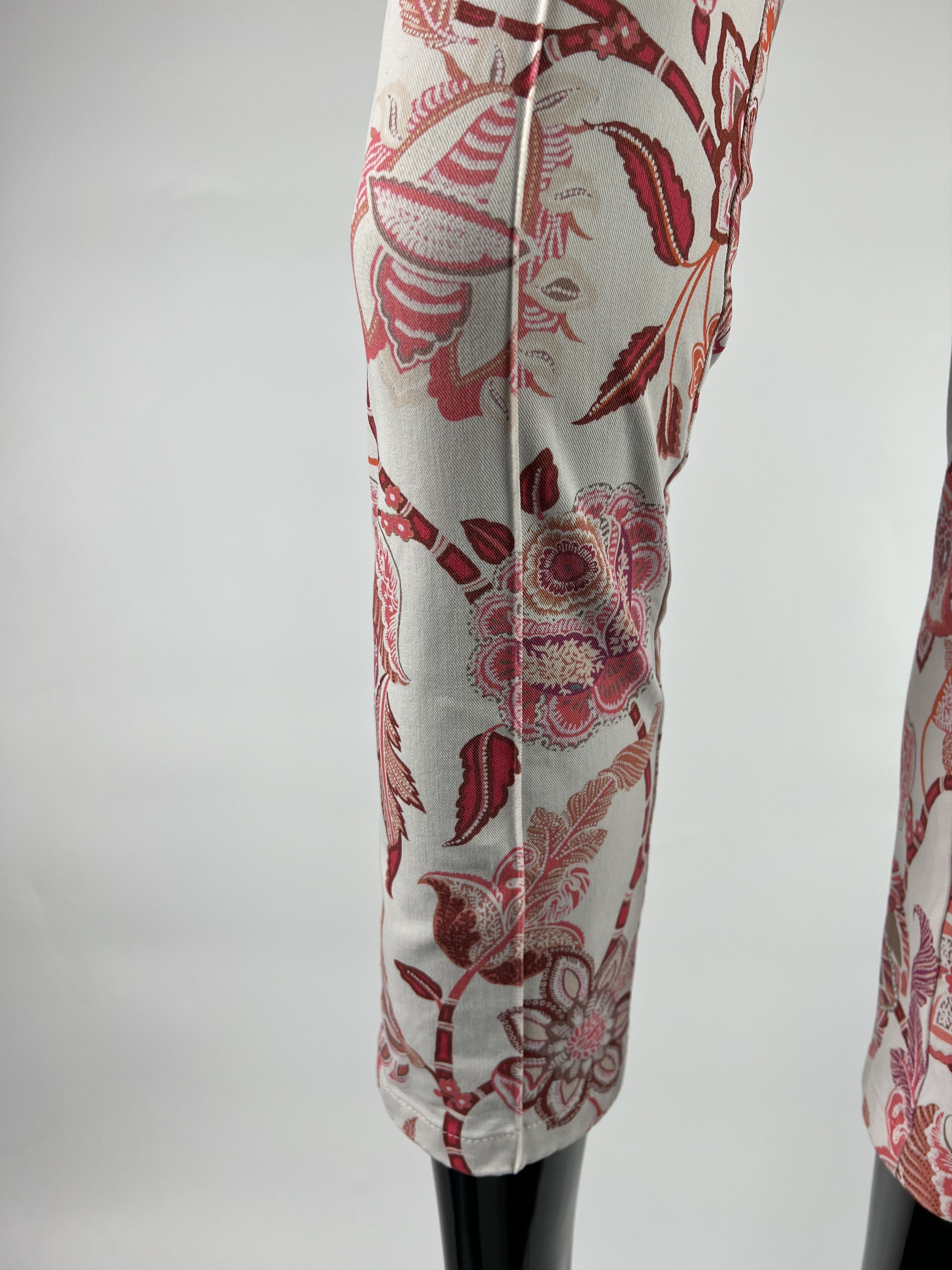 Etro Etro Women's Floral Print Cropped Cotton Pants Size 40 Size 27" / US 4 / IT 40 - 6 Thumbnail