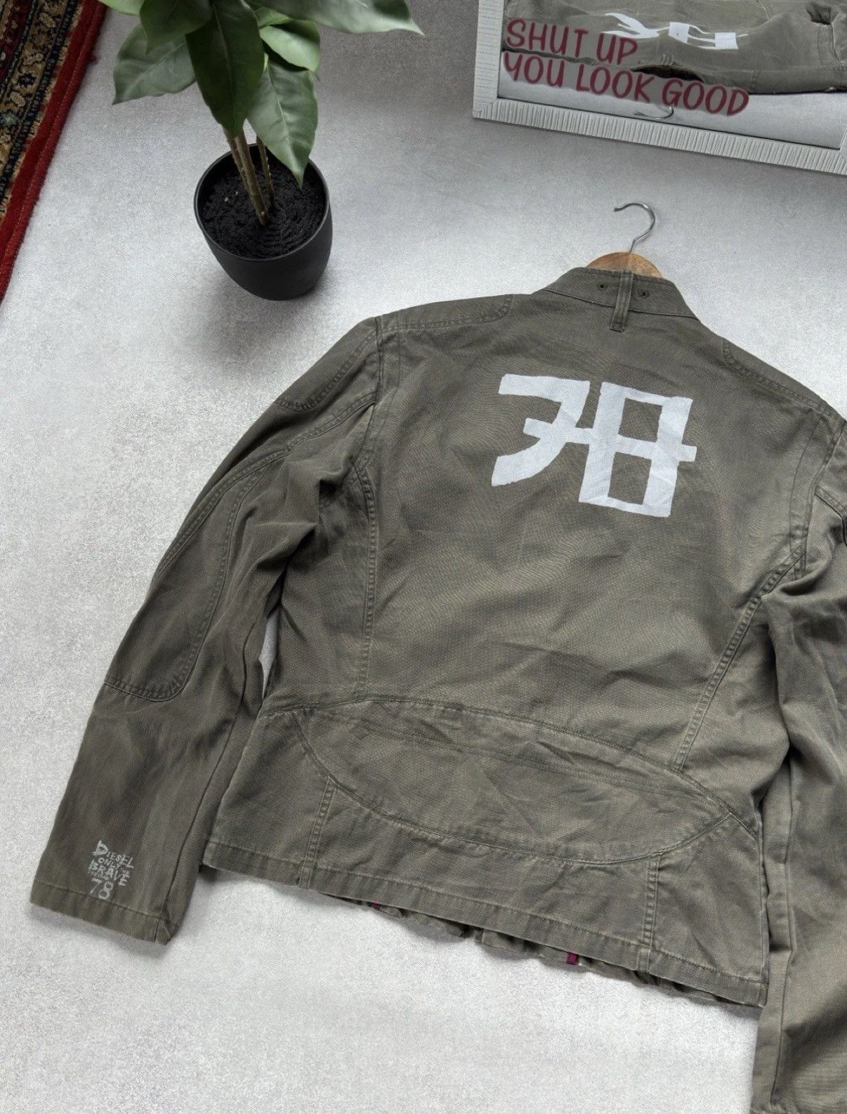 Diesel Diesel Vintage Retro 90s Motorcycle Biker Military Jacket Size US XXL / EU 58 / 5 - 4 Thumbnail