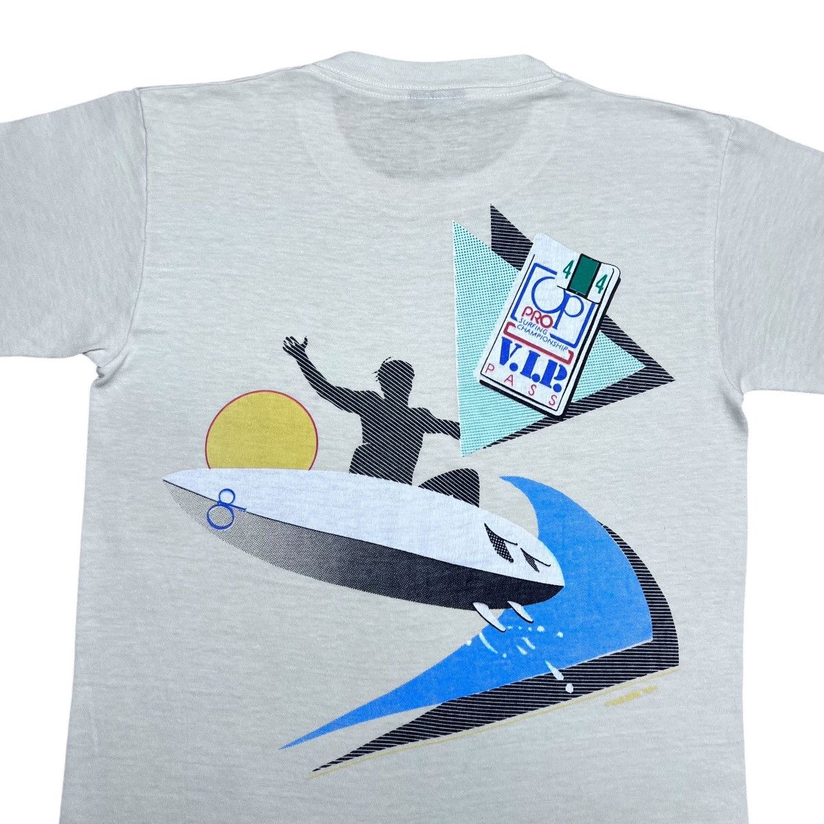 Ocean Pacific Vintage 1980s Ocean Pacific Surfing VIP Pass Graphic T-Shirt Size US XS / EU 42 / 0 - 10 Thumbnail