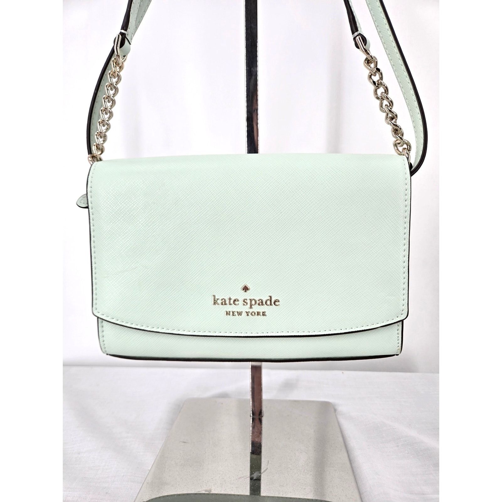 Kate Spade Kate Spade Carson Saffiano Leather Crossbody in Mint Size ONE SIZE - 20 Thumbnail