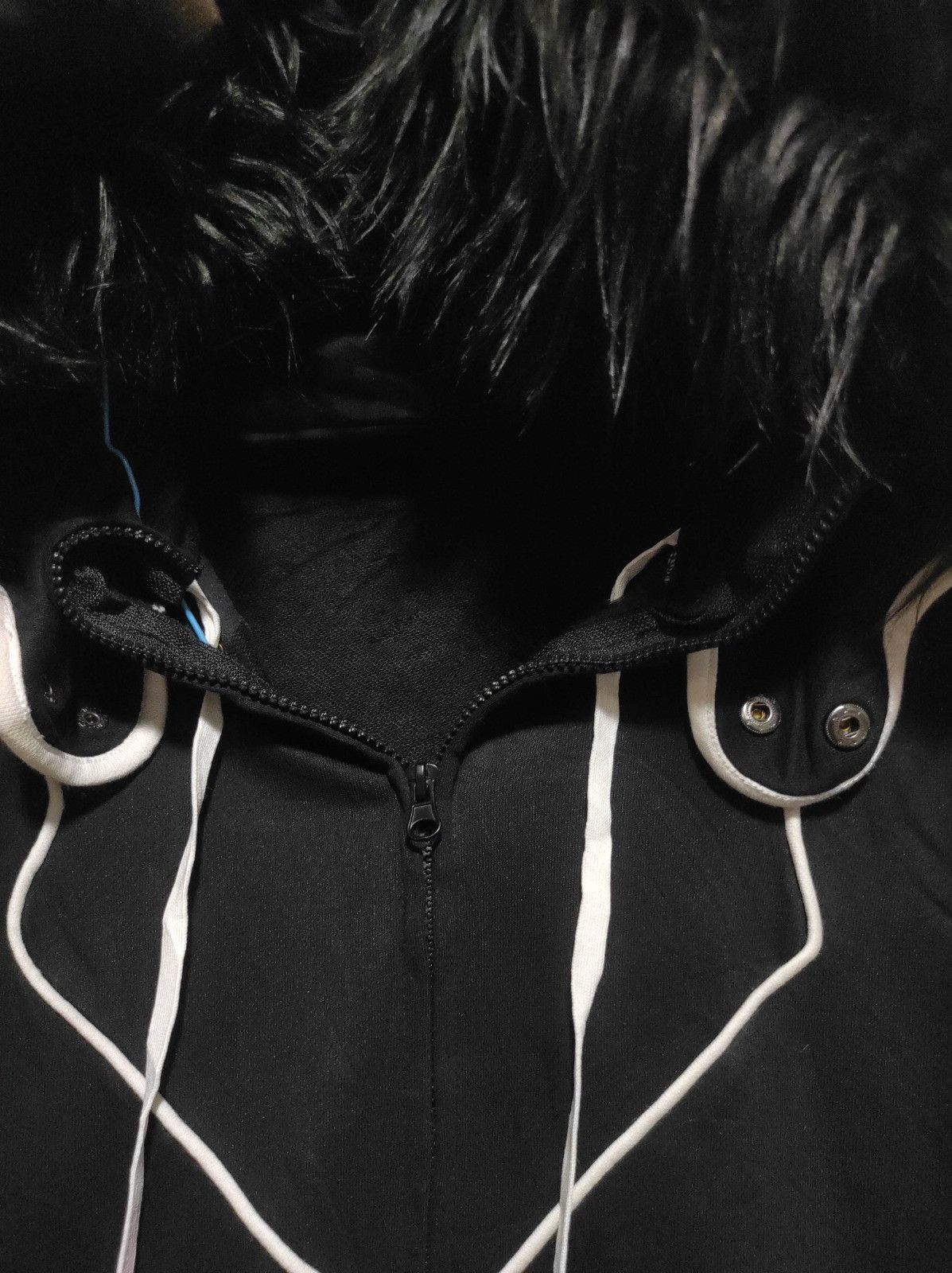 Japanese Brand Unknow black zip fur hoodie ifsix LGB style Size US L / EU 52-54 / 3 - 10 Thumbnail