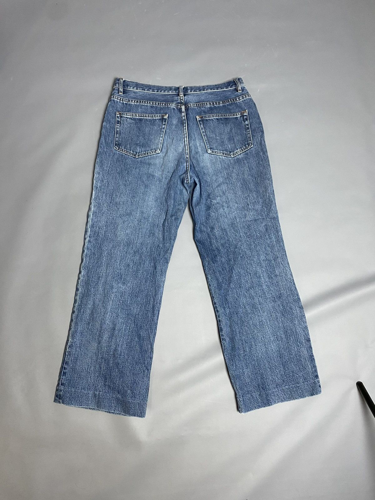 A.P.C. A.P.C. Jean Sailor Denim Blue Jeans Size 32 Wide Leg Cropped Size 32" / US 10 / IT 46 - 2 Thumbnail