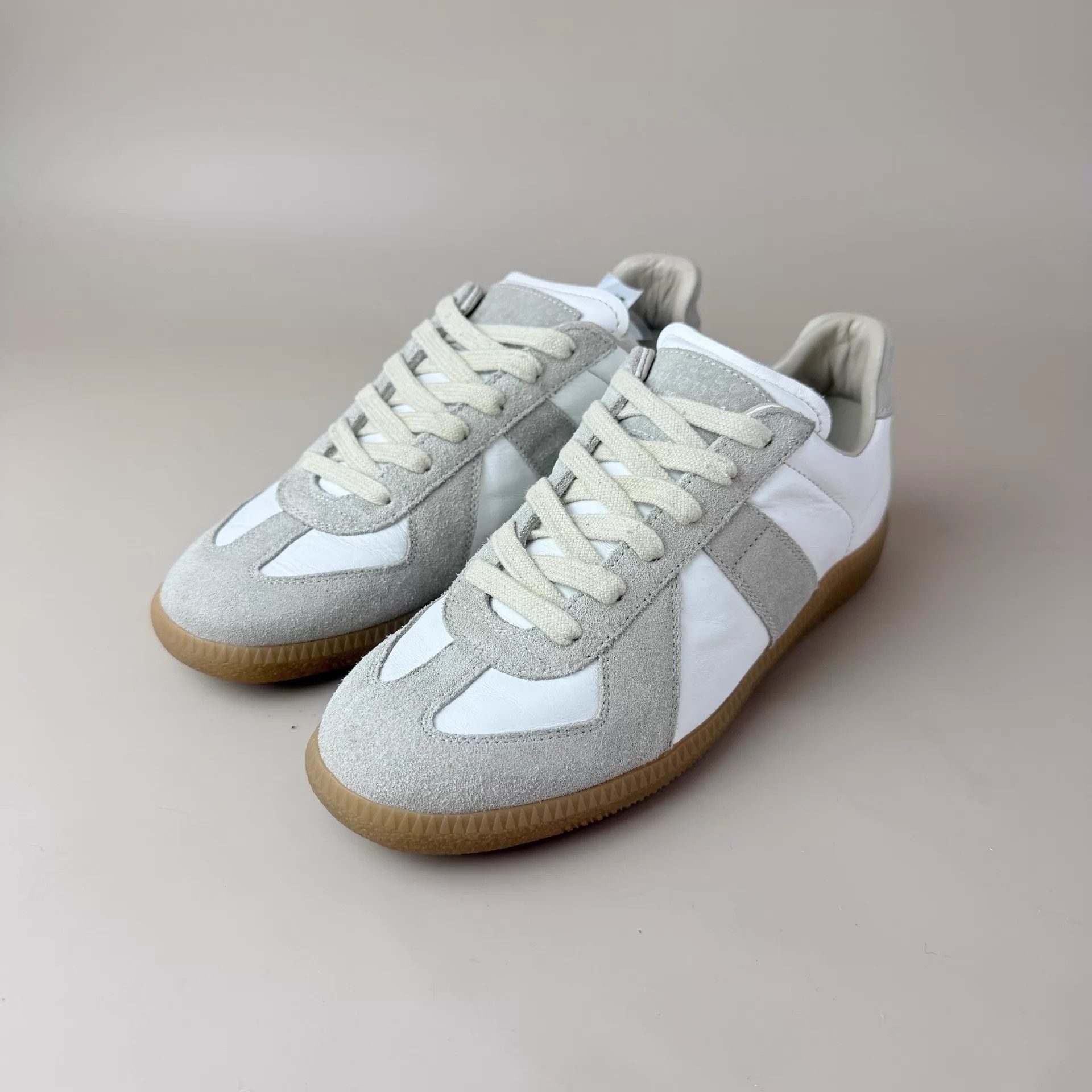 Maison Margiela Maison Margiela gray white suede trainer 36 Size US 5.5 / IT 35.5 - 1 Thumbnail