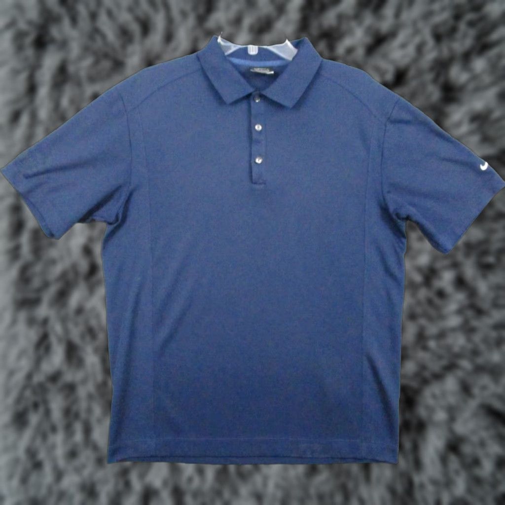 Nike Nike Golf Polo Shirt M Men's Navy Blue Embroidered Swoosh Logo Fit Dry Regular Short Sleeve 100% Polyester Nike Dri-Fit Logo Golf Value? Size US M / EU 48-50 / 2 - 1 Thumbnail