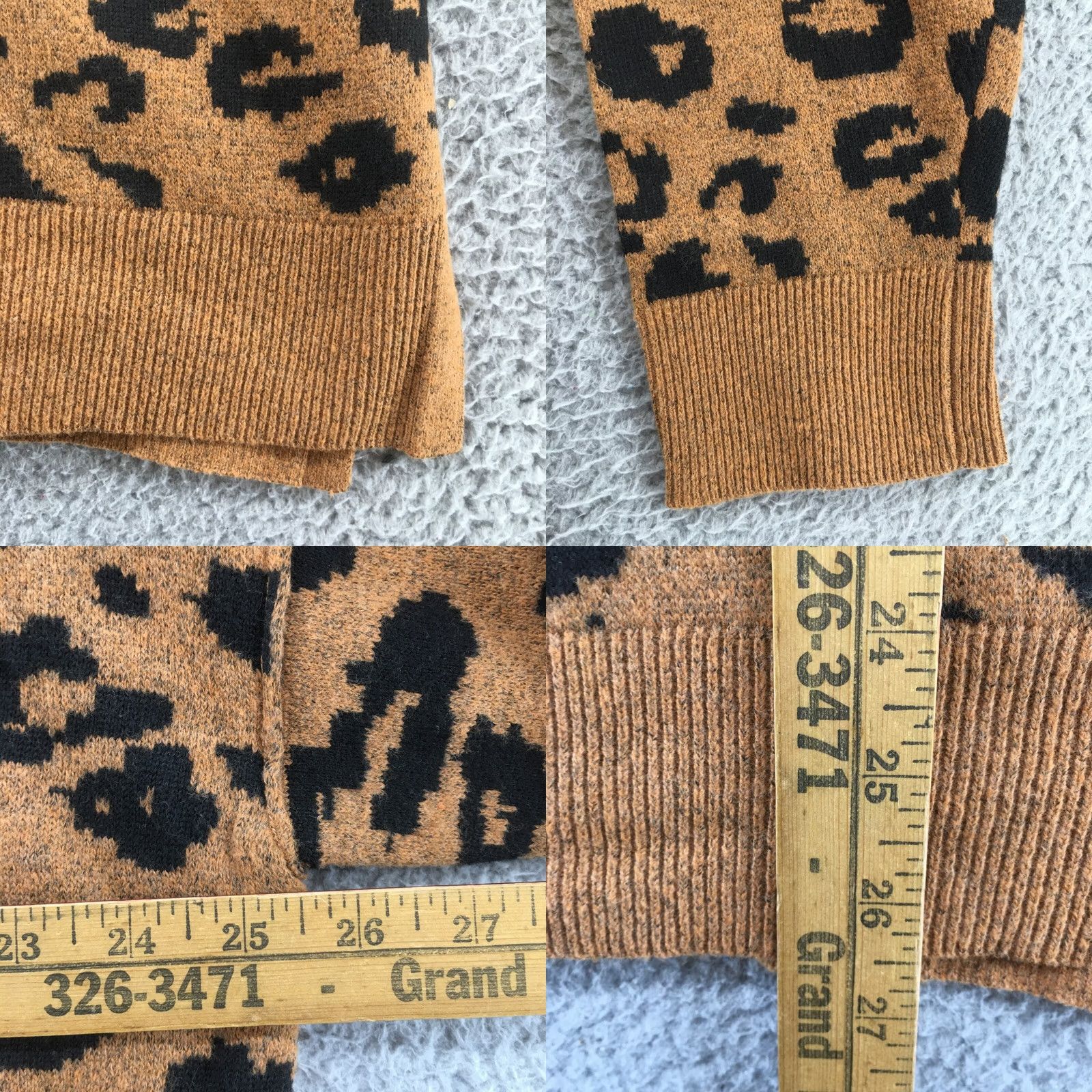 Vintage Knox Rose V-neck Sweater Women 2XL Brown Leopard Knit Pullover Casual NEW Size XXL / US 16-18 / IT 52-54 - 8 Thumbnail