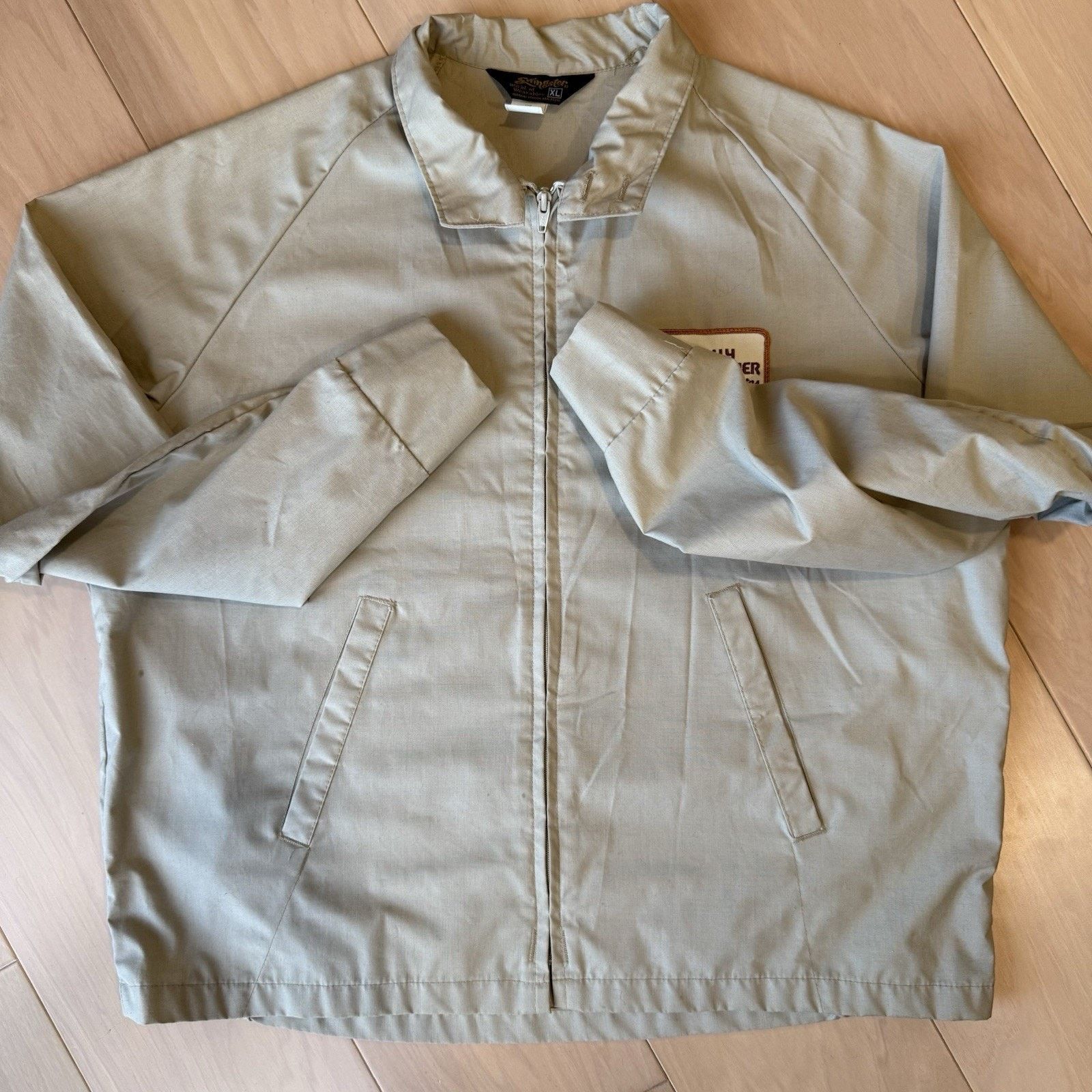 Swingster Vintage Swingster Jacket XL Khaki Full Zip 80s Made in USA Size US XL / EU 56 / 4 - 6 Thumbnail