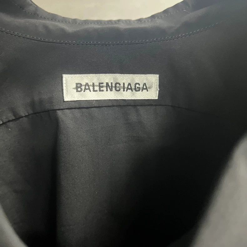 Balenciaga Balenciaga Black breasted back logo printed long sleeved sh Size US XS / EU 42 / 0 - 2 Thumbnail