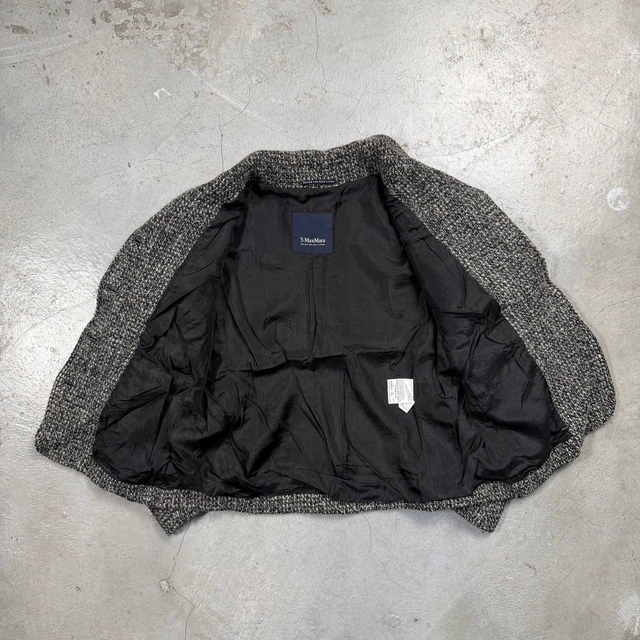 Max Mara 'S Max Mara "Design For Easy Living" Tweed Wool Jacket Size S / US 4 / IT 40 - 12 Thumbnail