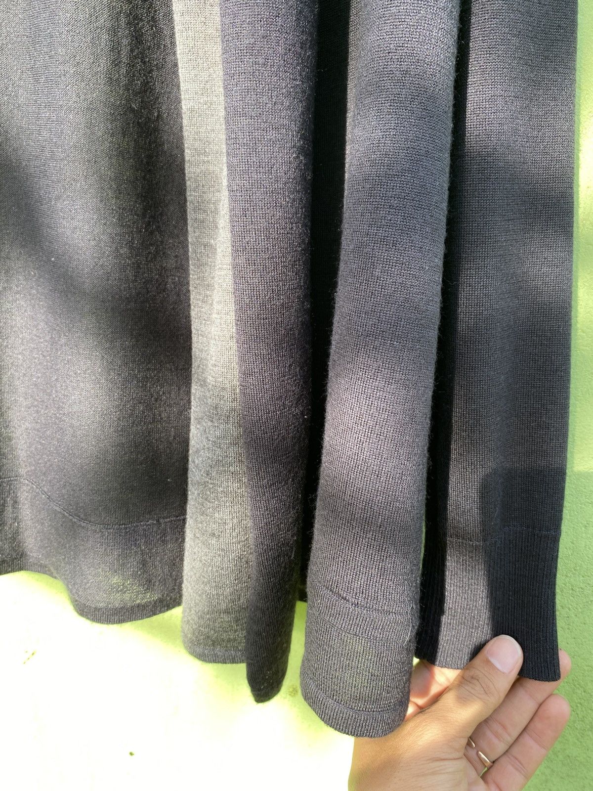 Japanese Brand Plasis Shawl Collar Knit Cardigan Dark Navy Minimalist Japan Size US M / EU 48-50 / 2 - 6 Thumbnail