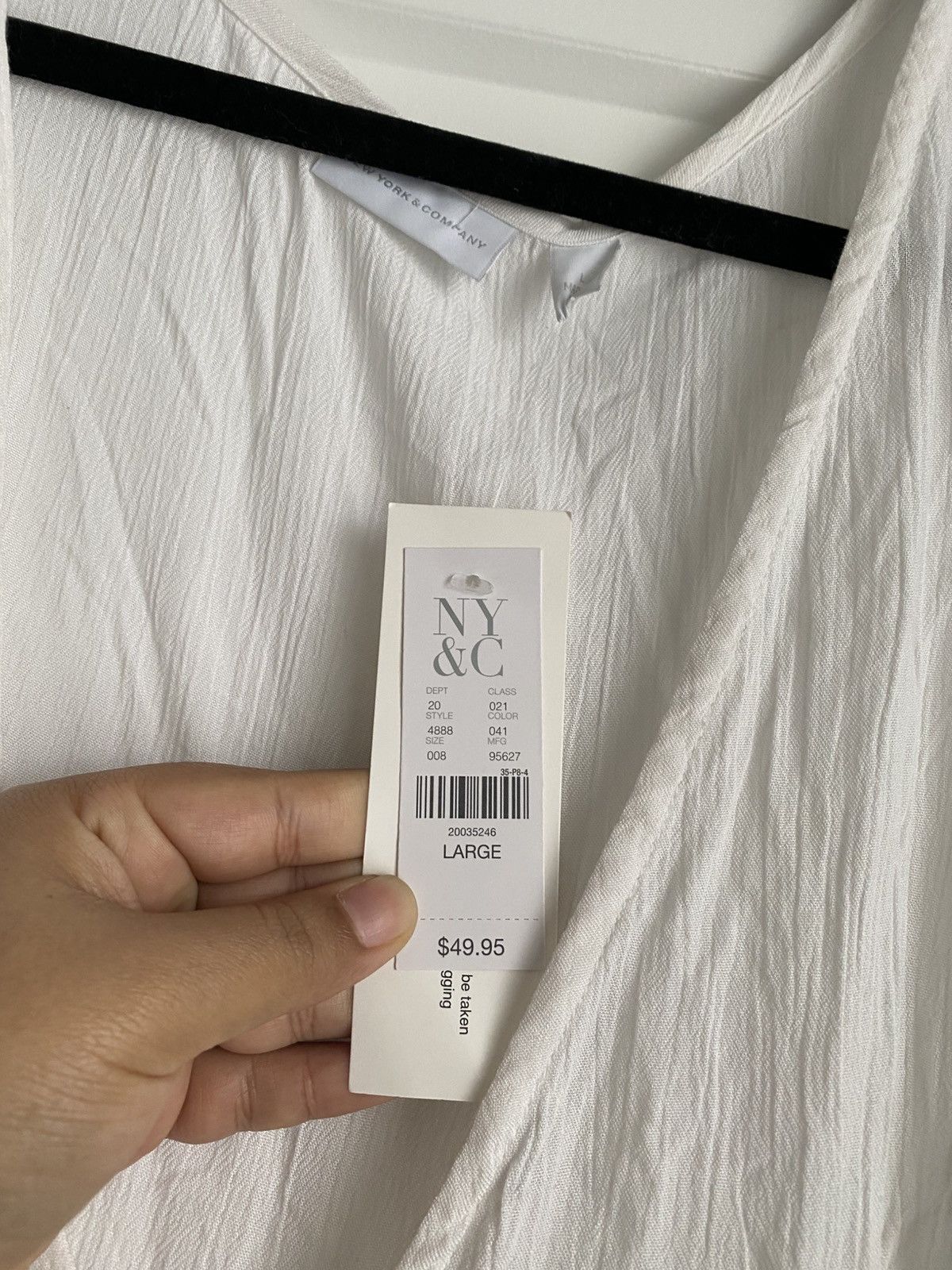 Other NWT New York & Company Breezy Moment Tie-Front Duster Size L / US 10 / IT 46 - 7 Thumbnail
