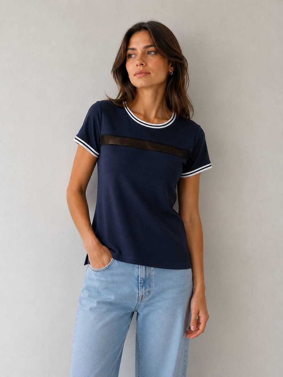 Hugo Boss HUGO Mesh Panel Tee Size L / US 10 / IT 46 - 1 Thumbnail