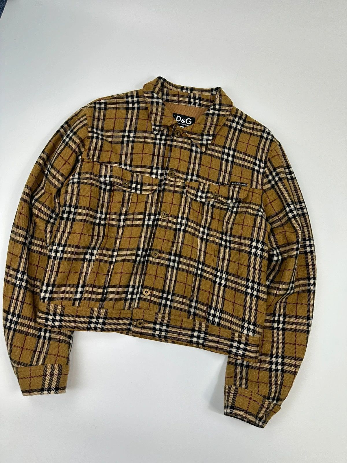 Dolce & Gabbana Dolce Gabbana 00’s Wool Tartan Checkered Trucker Jacket Size US L / EU 52-54 / 3 - 2 Thumbnail