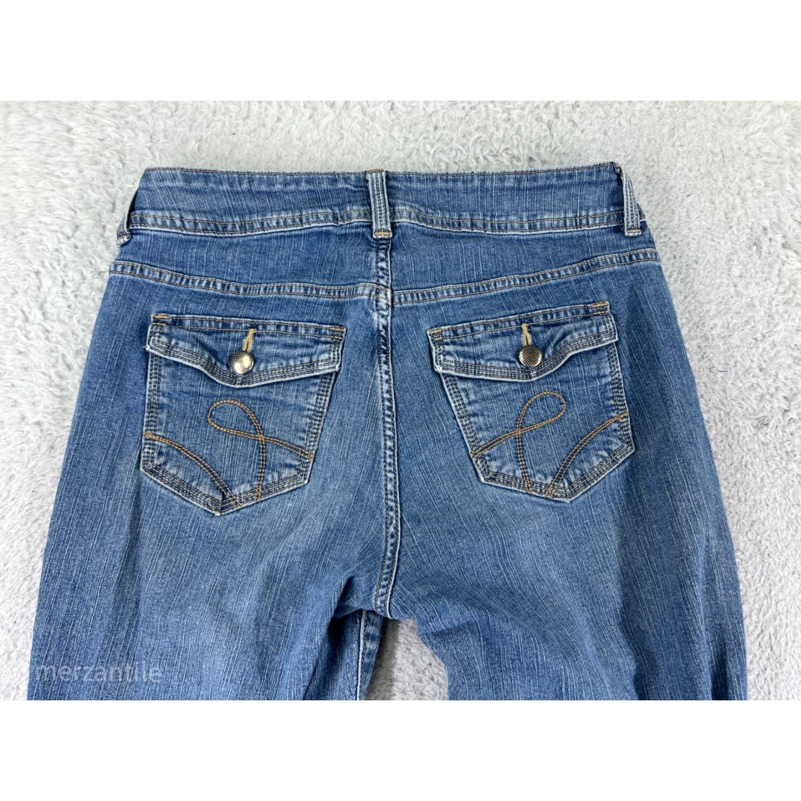 Lee Lee Womens Jeans Bootcut Denim Blue 6 Mid Rise 5-Pocket Cotton Stretch Inseam 29.5in Size 28" / US 6 / IT 42 - 3 Thumbnail